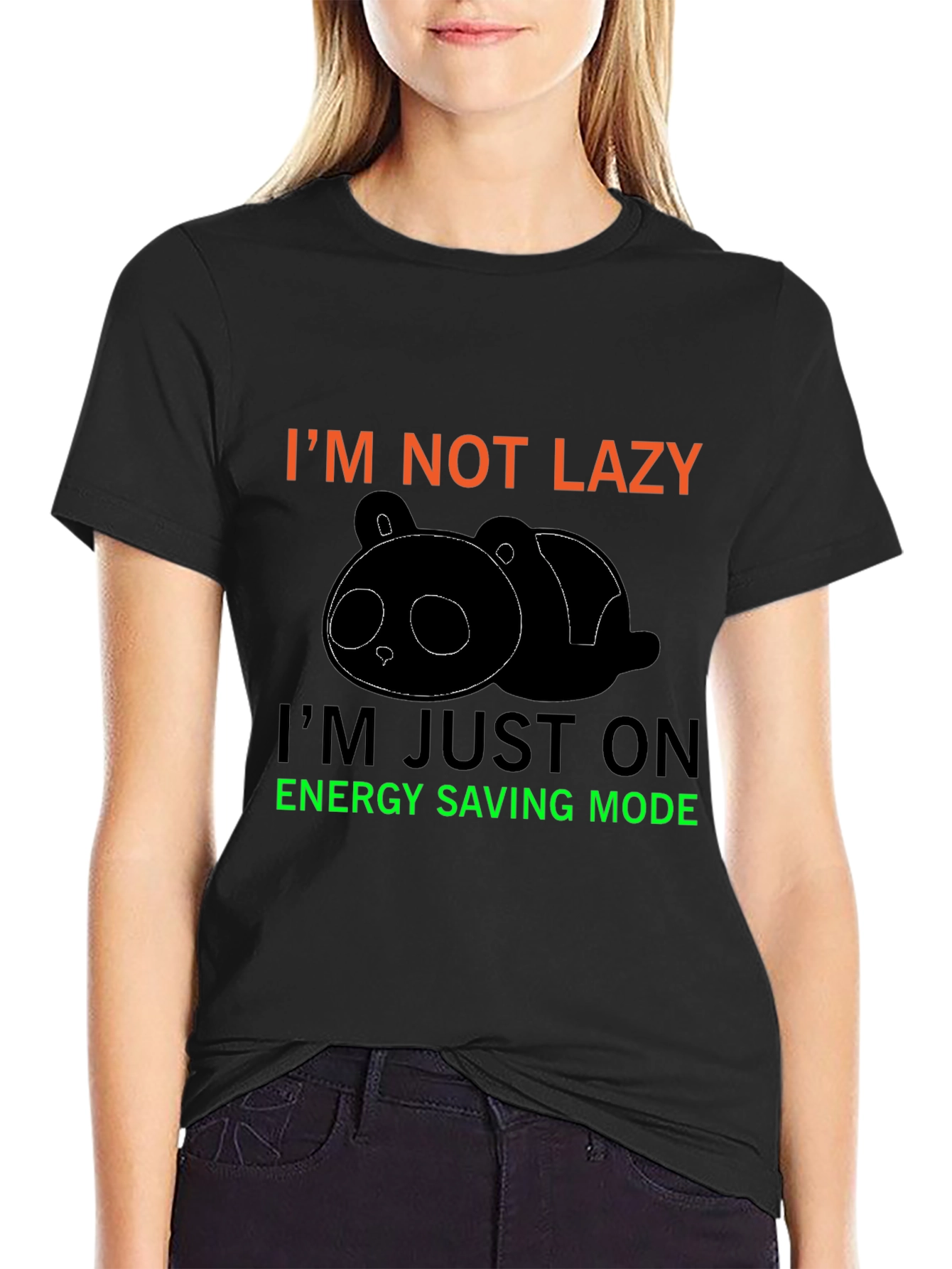 Funny Panda Energy Saving Mode T-Shirt