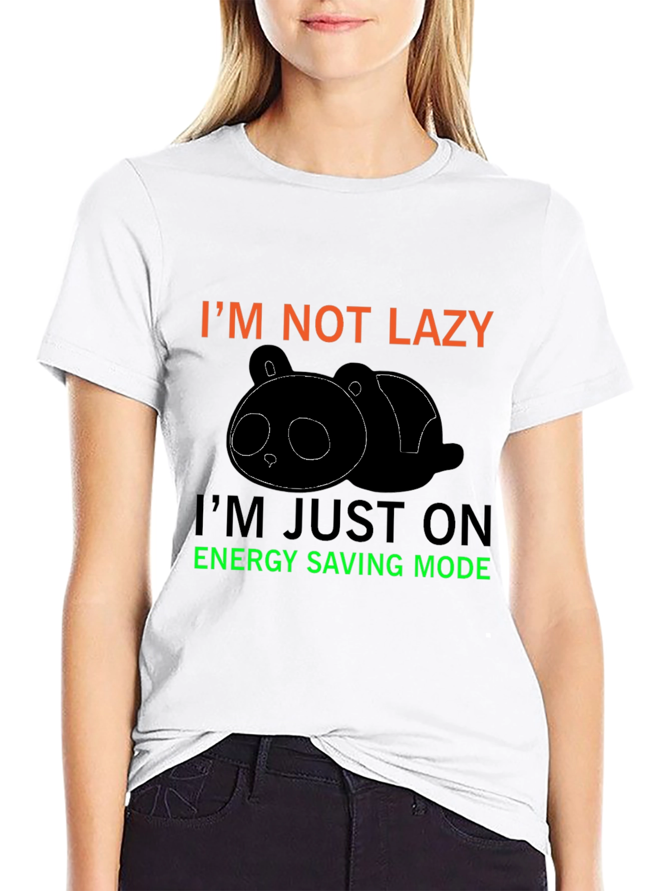 Funny Panda Energy Saving Mode T-Shirt