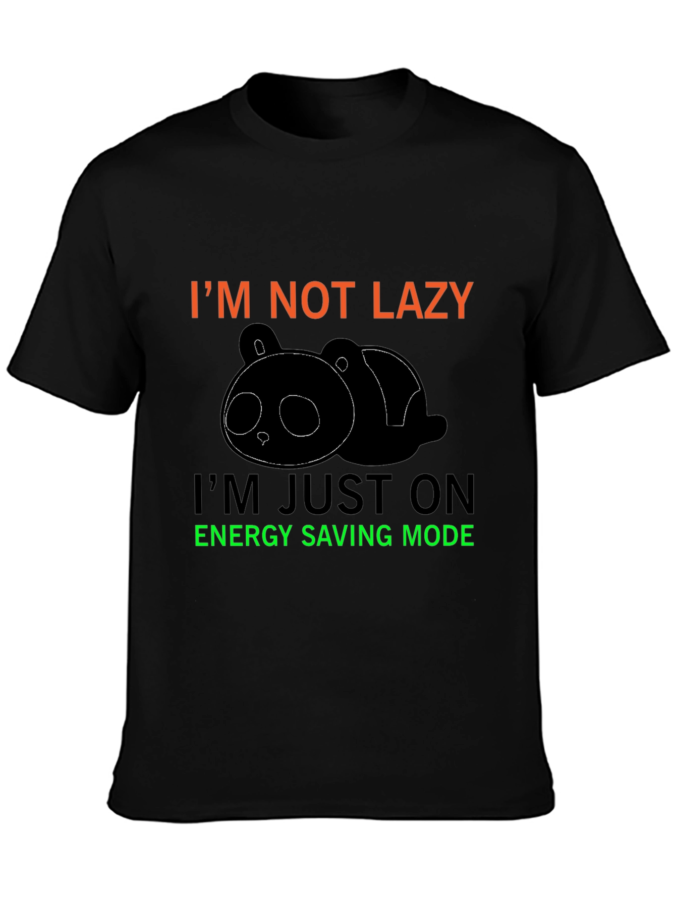Funny Panda Energy Saving Mode T-Shirt