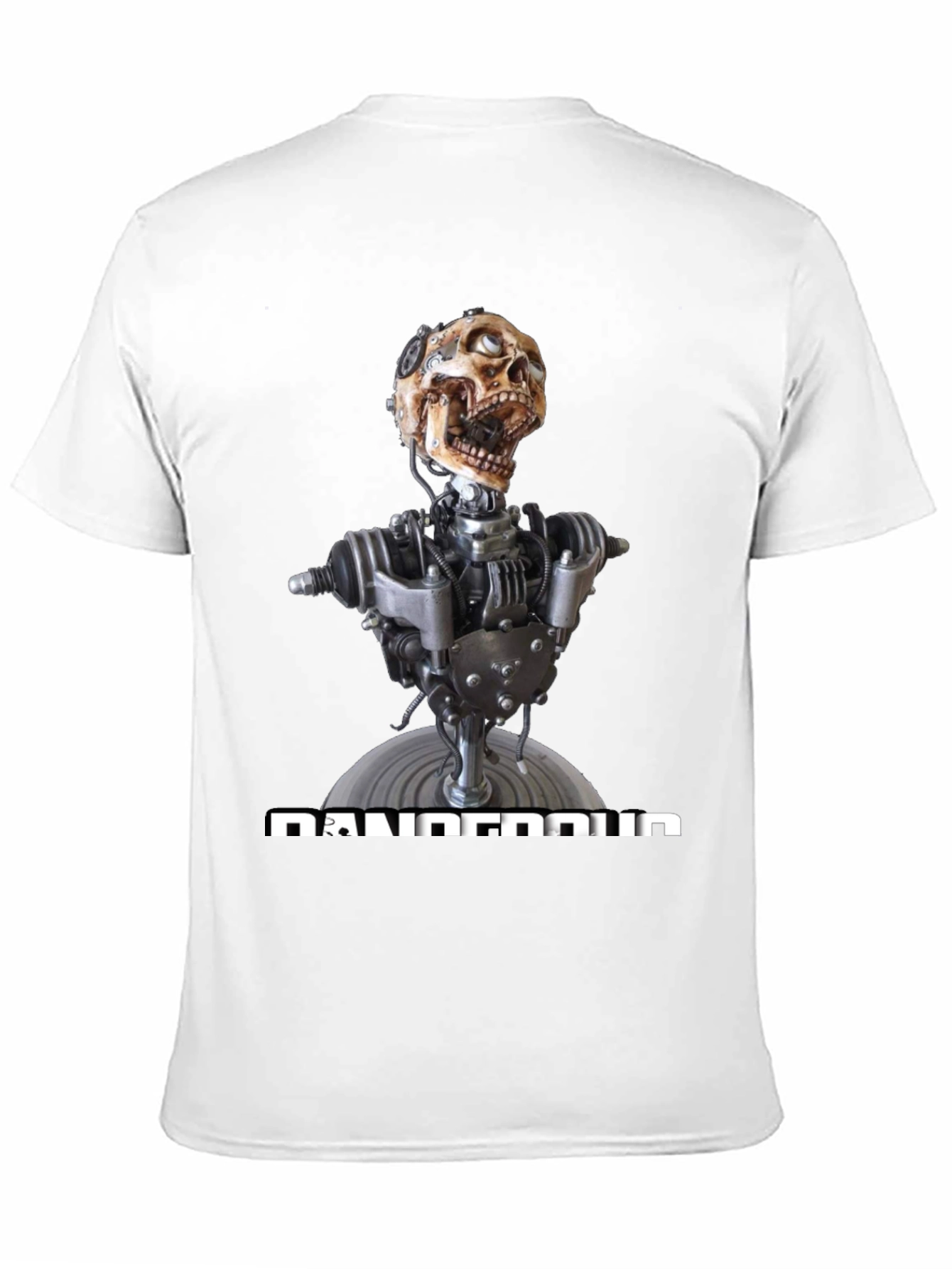 Dangerous Robot Skull Graphic Tee
