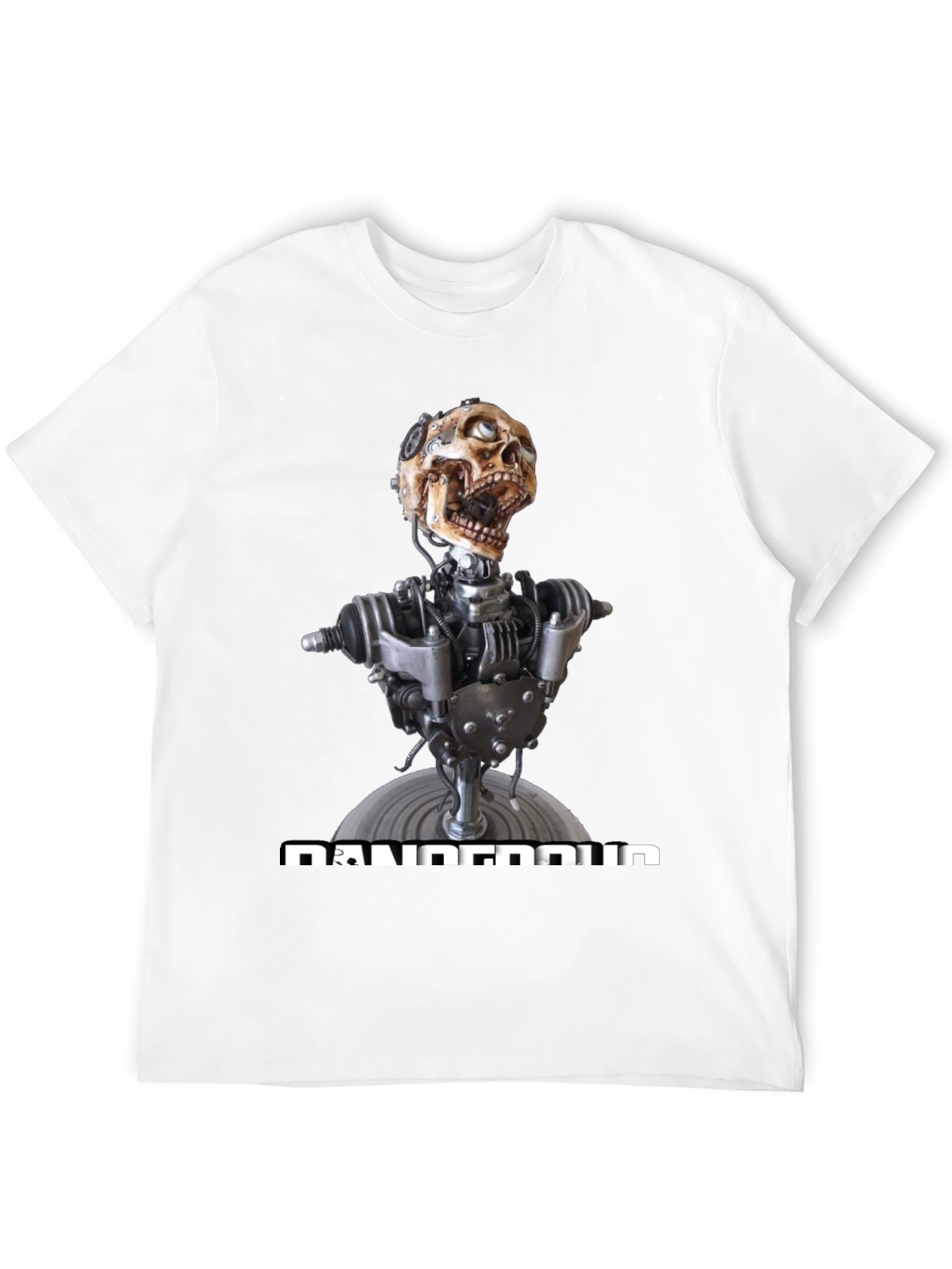 Dangerous Robot Skull Graphic Tee