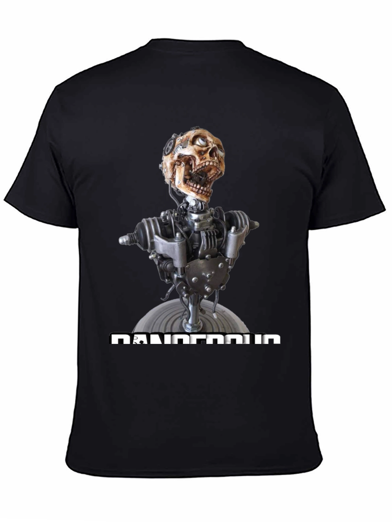 Dangerous Robot Skull Graphic Tee