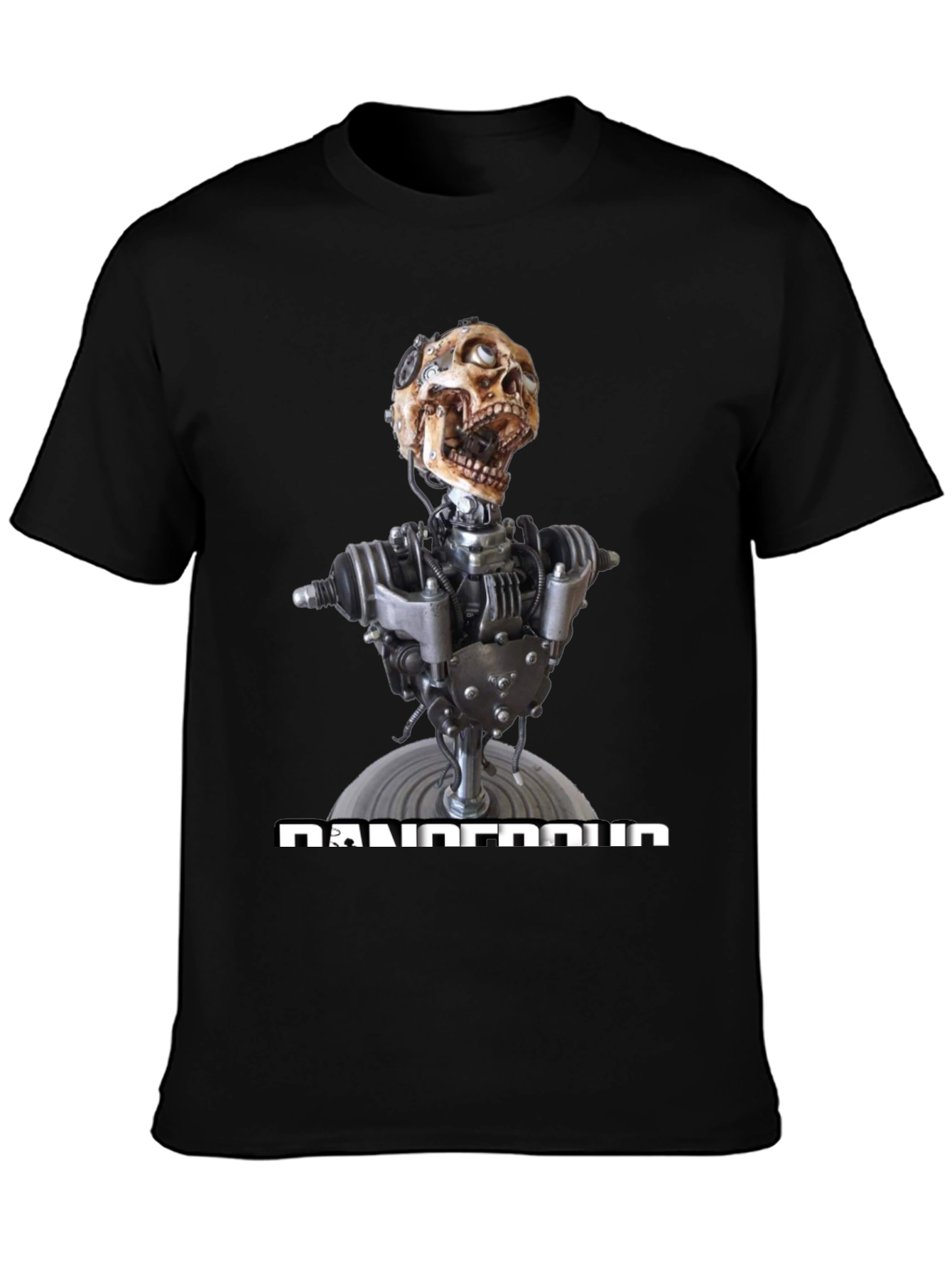 Dangerous Robot Skull Graphic Tee