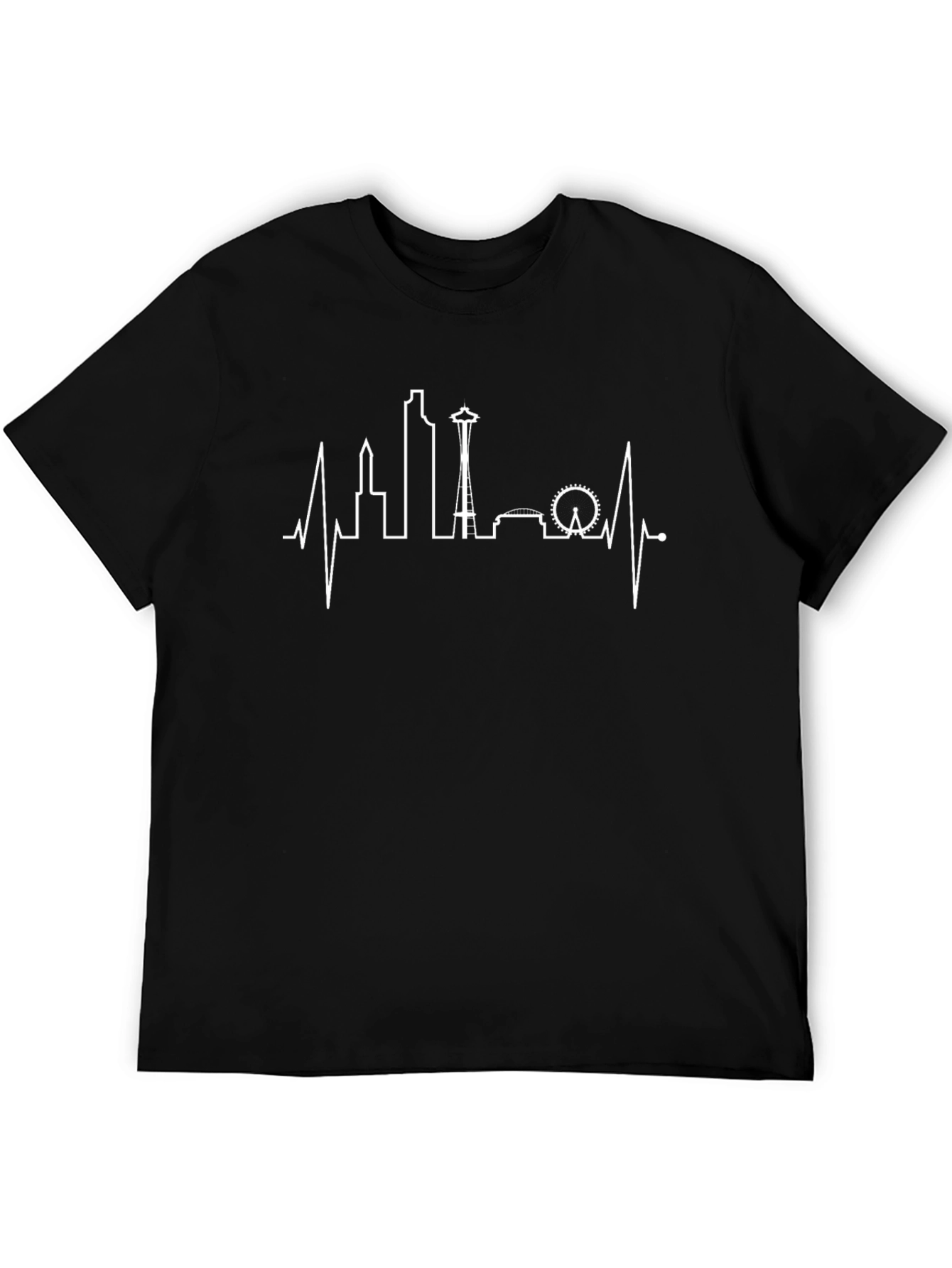 Seattle Skyline Heartbeat T-Shirt