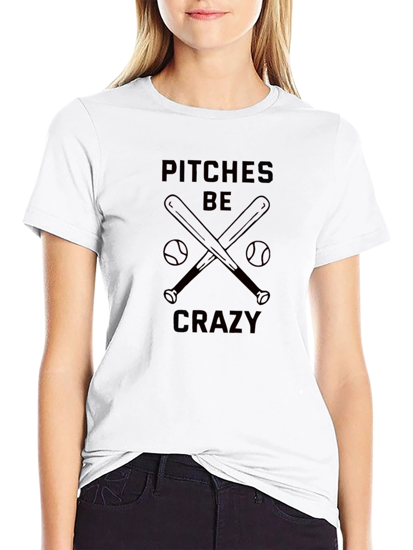 Pitches Be Crazy Baseball T-Shirt