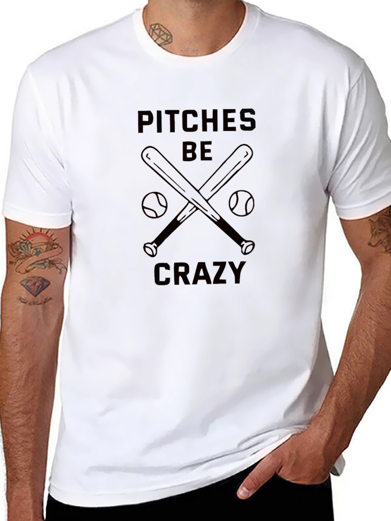Pitches Be Crazy Baseball T-Shirt