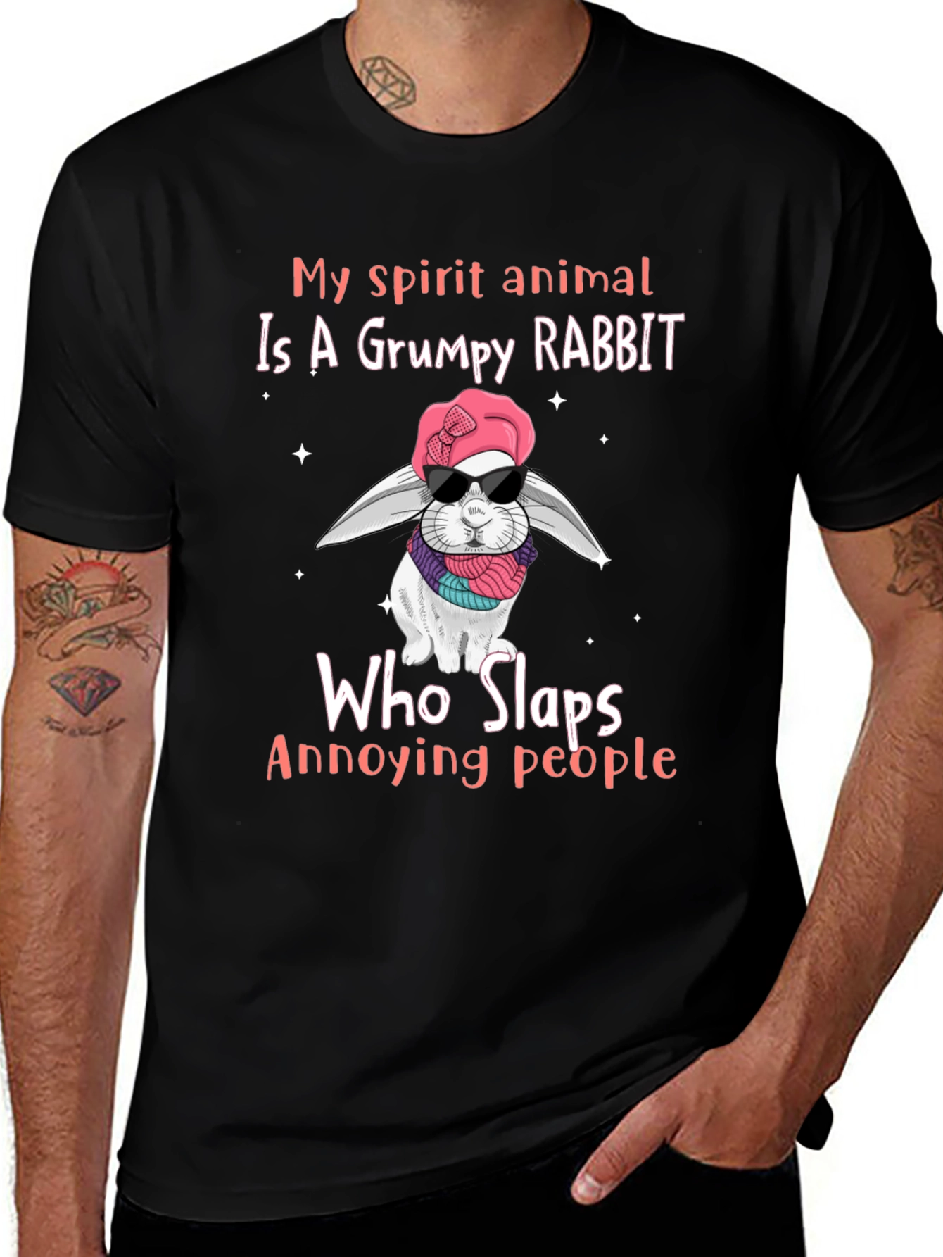 Grumpy Rabbit T-Shirt: Funny Animal Lover Tee