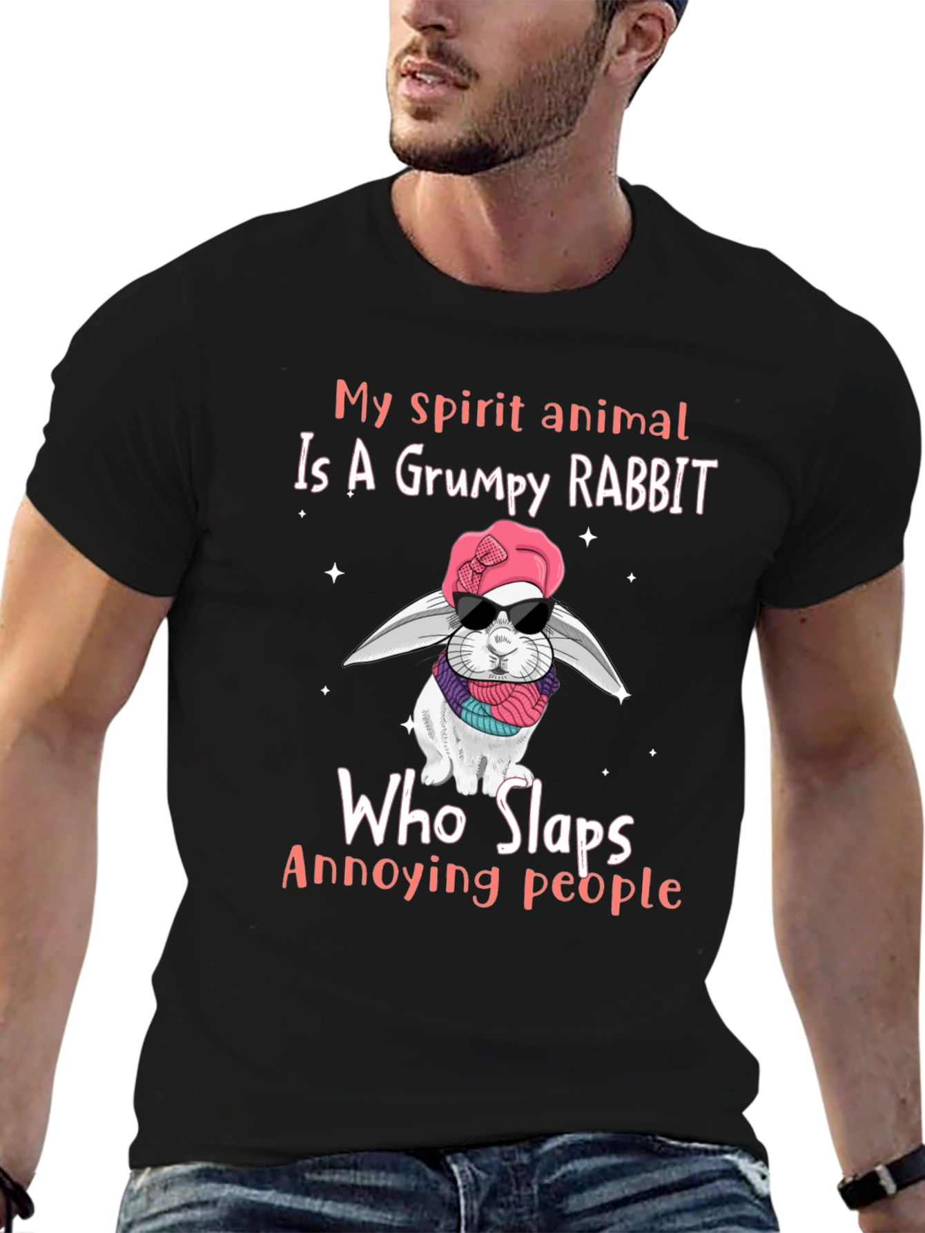 Grumpy Rabbit T-Shirt: Funny Animal Lover Tee