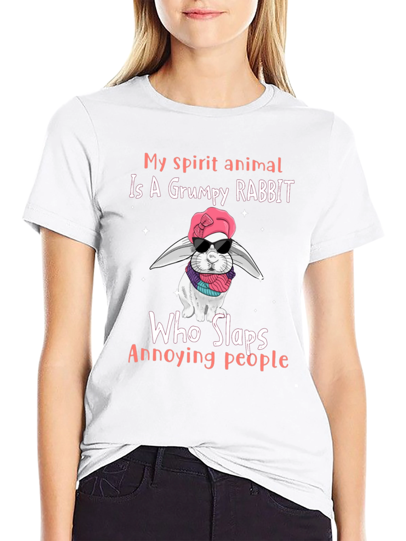 Grumpy Rabbit T-Shirt: Funny Animal Lover Tee