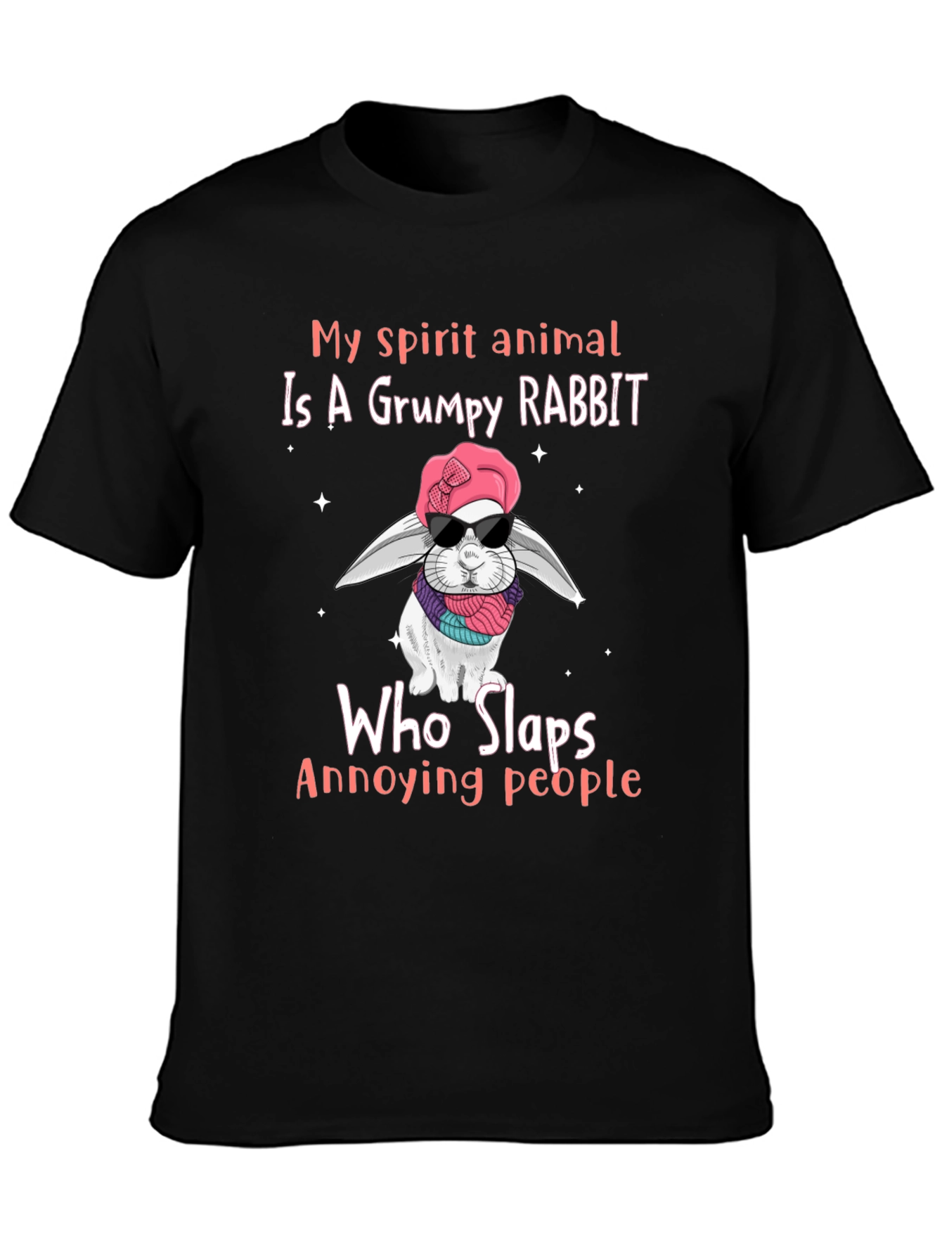 Grumpy Rabbit T-Shirt: Funny Animal Lover Tee