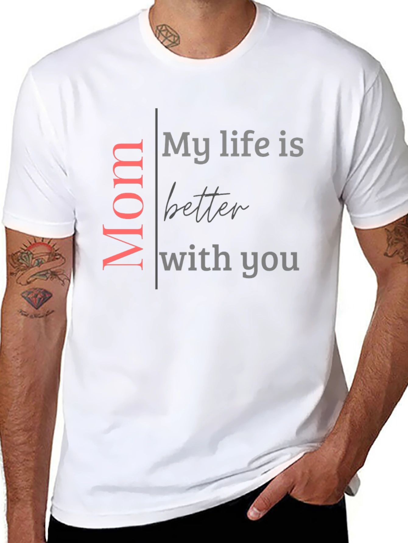 Mom My Life Is Better With You Black T-Shirt