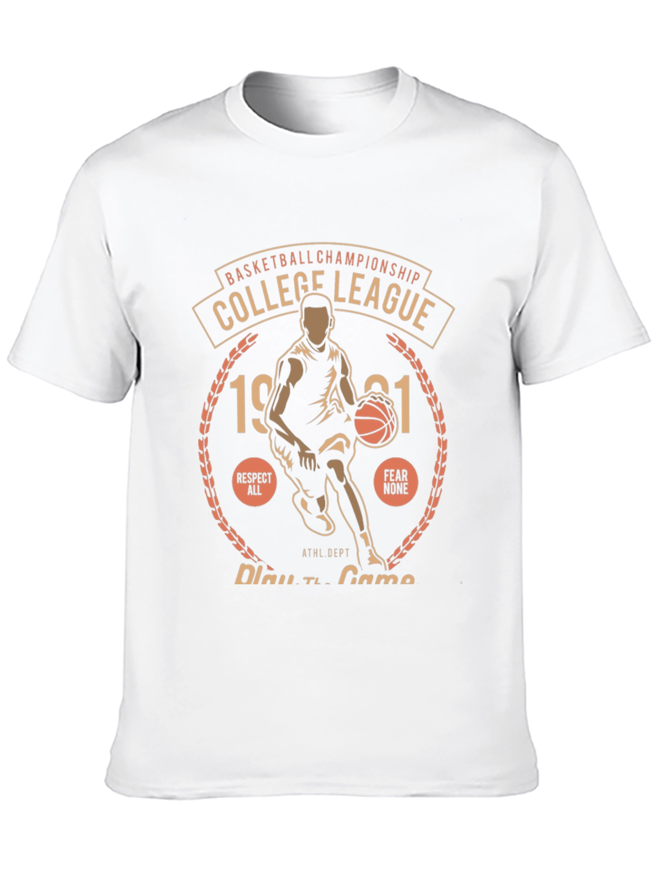 College League Basketball Graphic T-Shirt