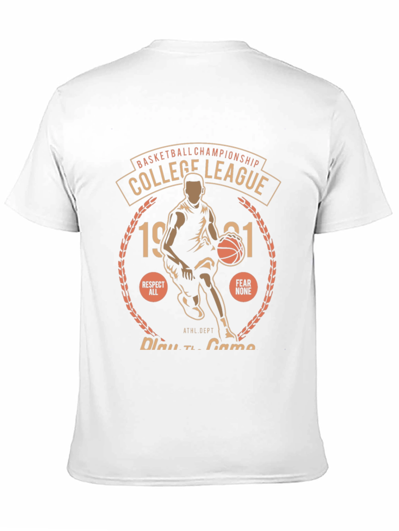 College League Basketball Graphic T-Shirt