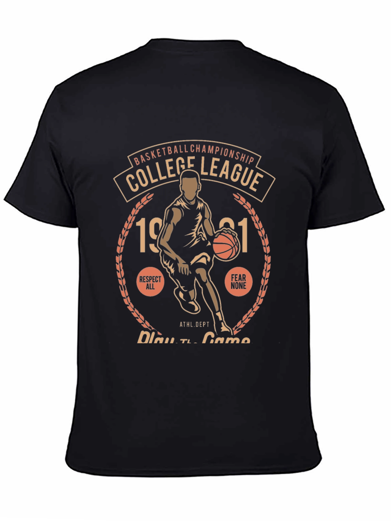 College League Basketball Graphic T-Shirt