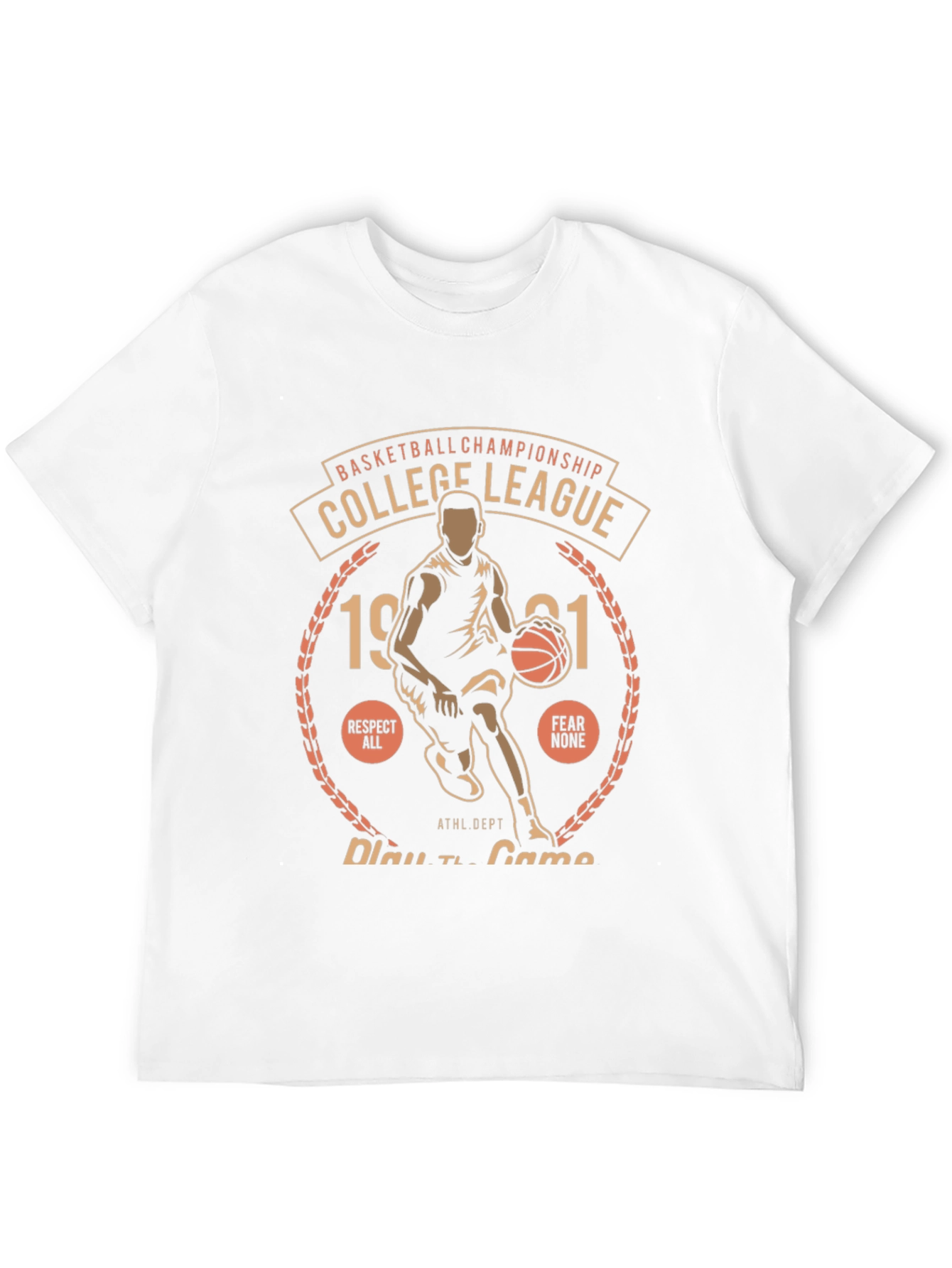 College League Basketball Graphic T-Shirt