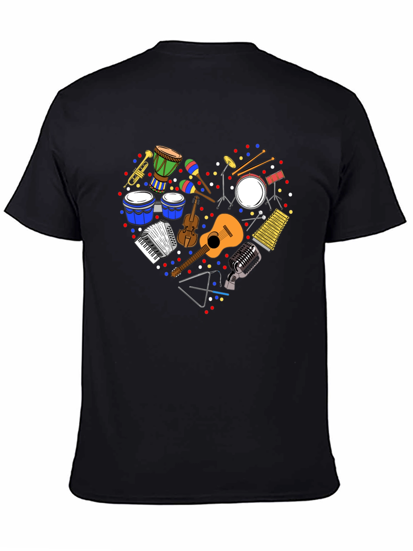 Music Instrument Heart Graphic T-Shirt