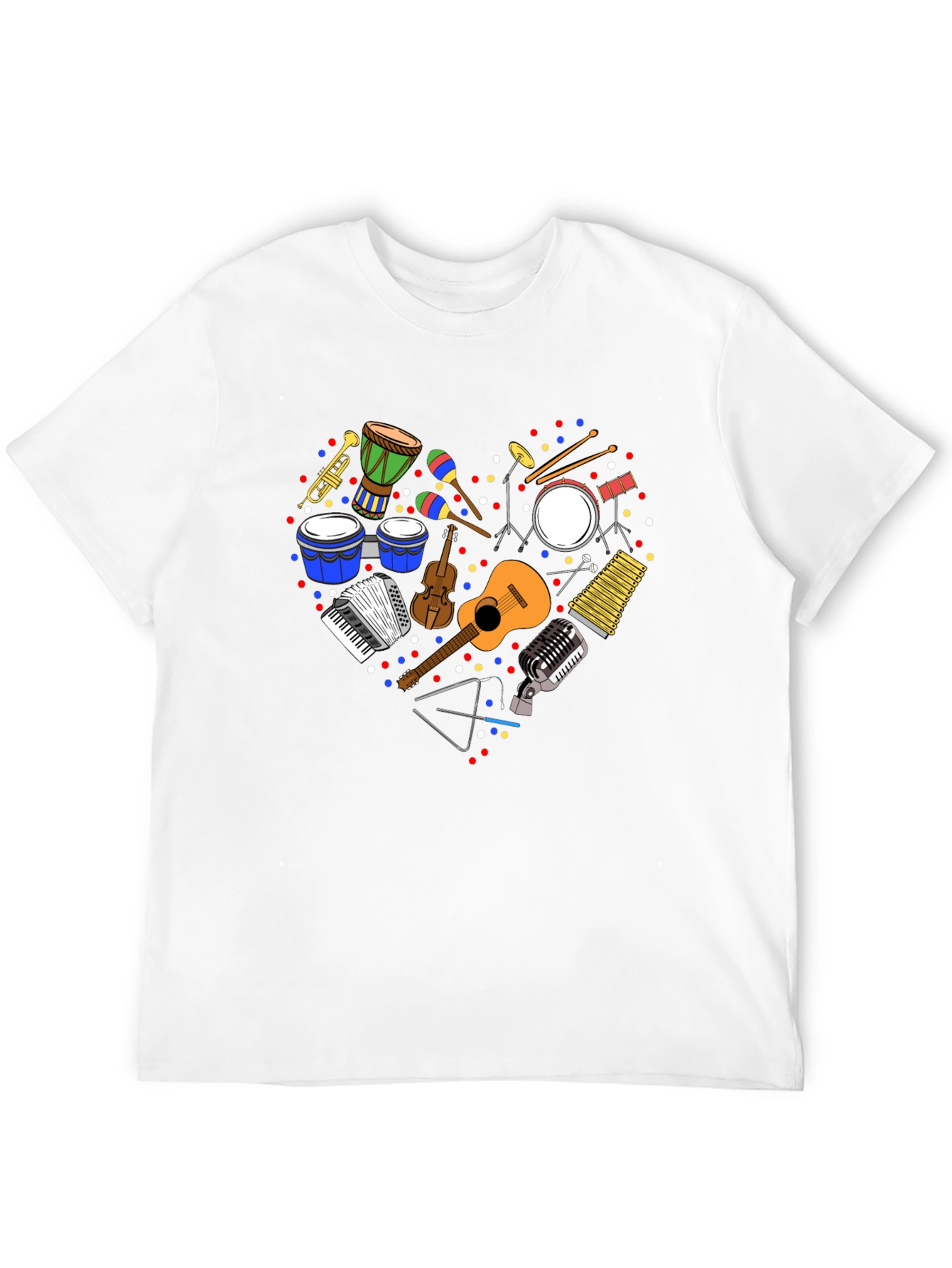 Music Instrument Heart Graphic T-Shirt