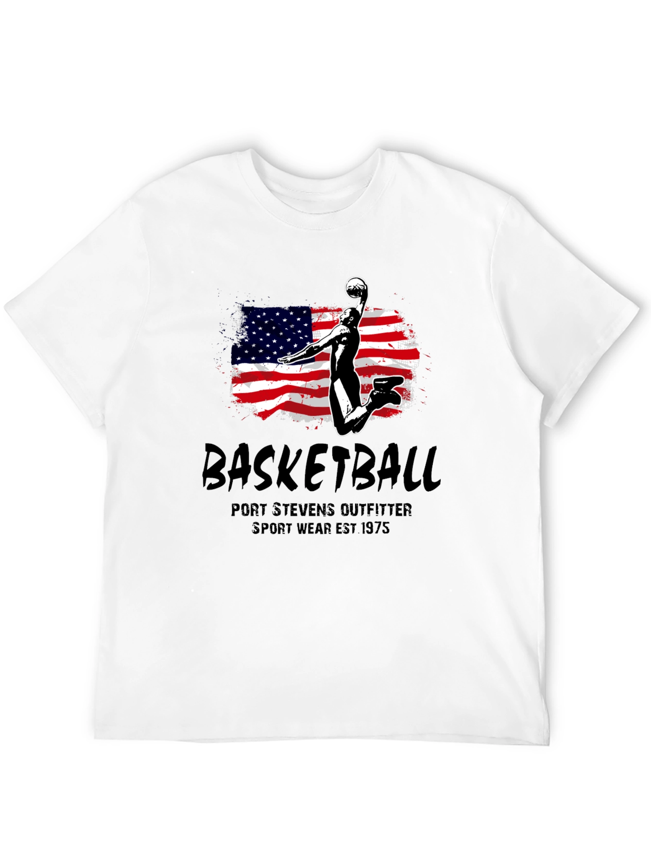 Basketball USA Flag Graphic T-Shirt