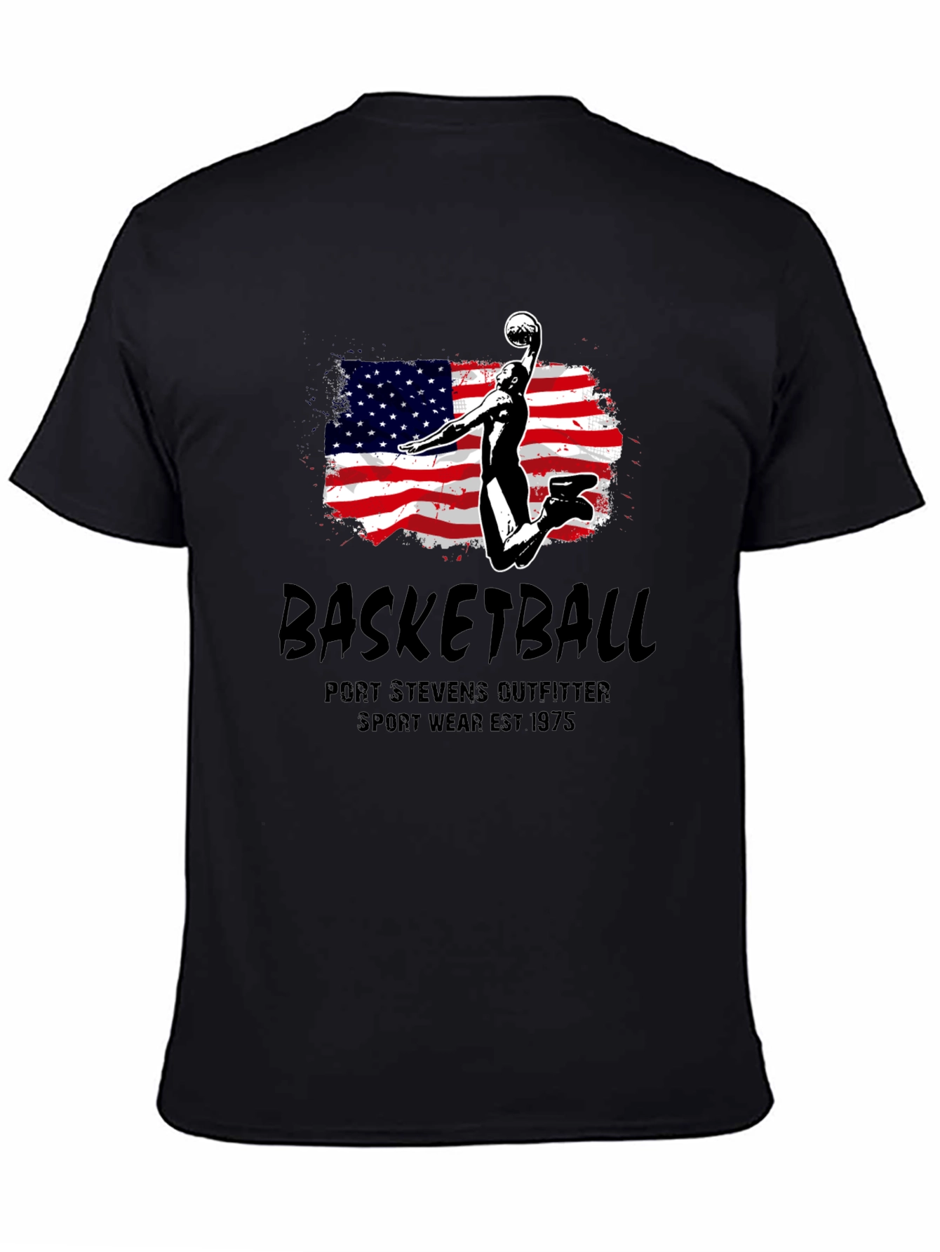 Basketball USA Flag Graphic T-Shirt