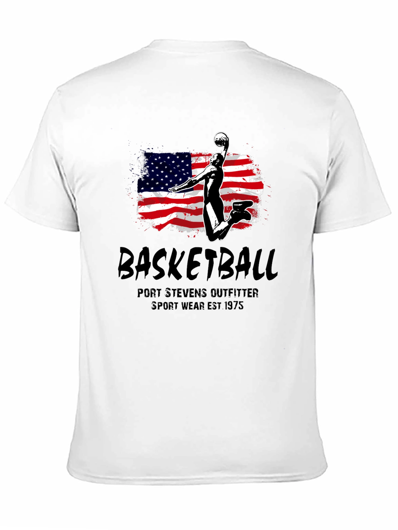 Basketball USA Flag Graphic T-Shirt