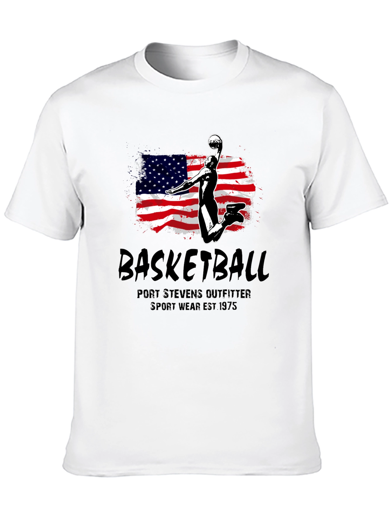 Basketball USA Flag Graphic T-Shirt