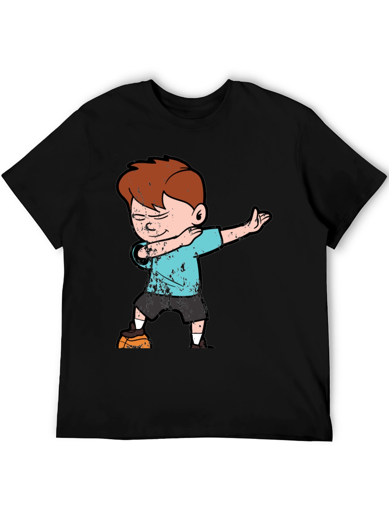 Boy Dabbing on Black T-Shirt