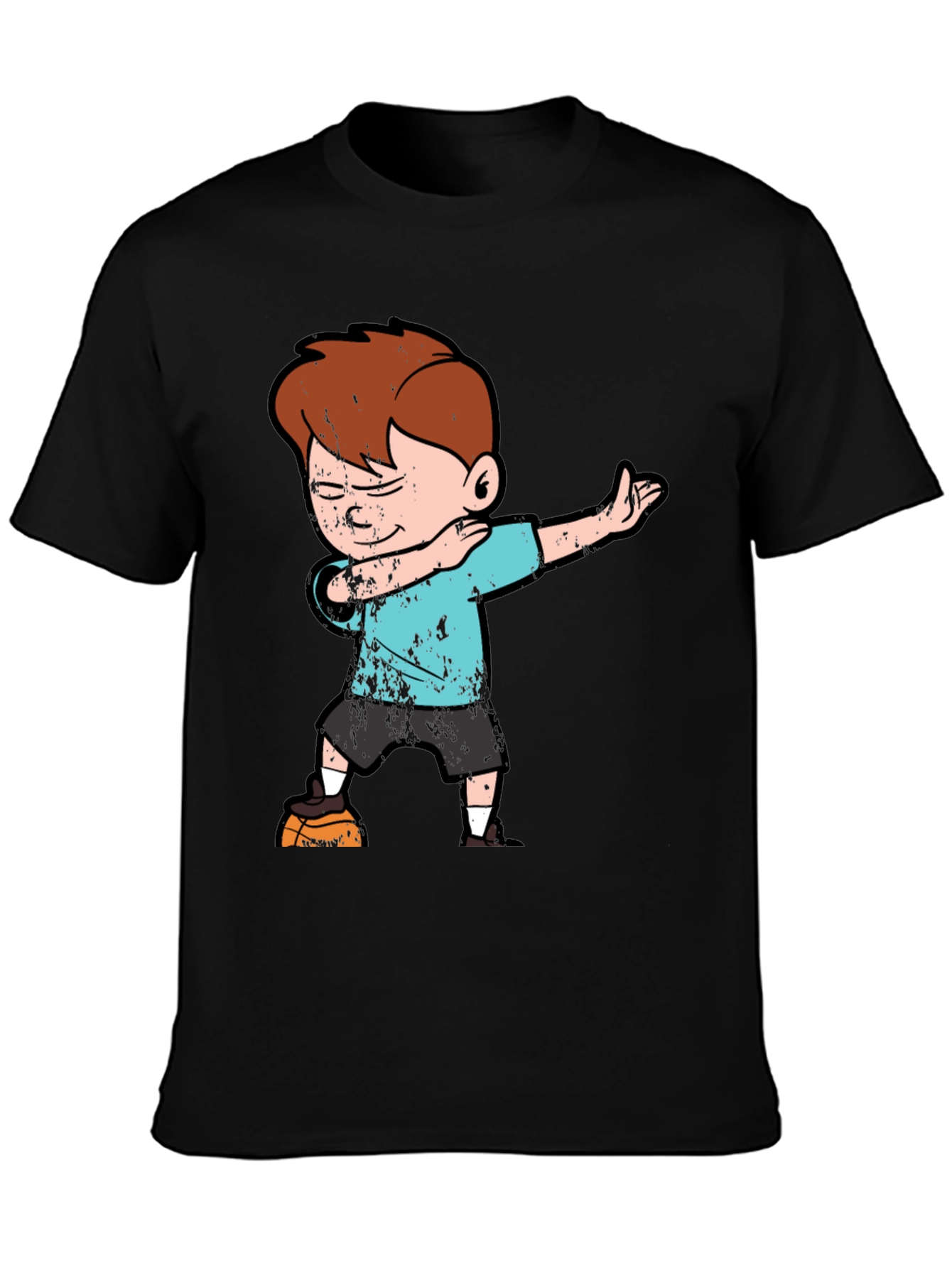 Boy Dabbing on Black T-Shirt