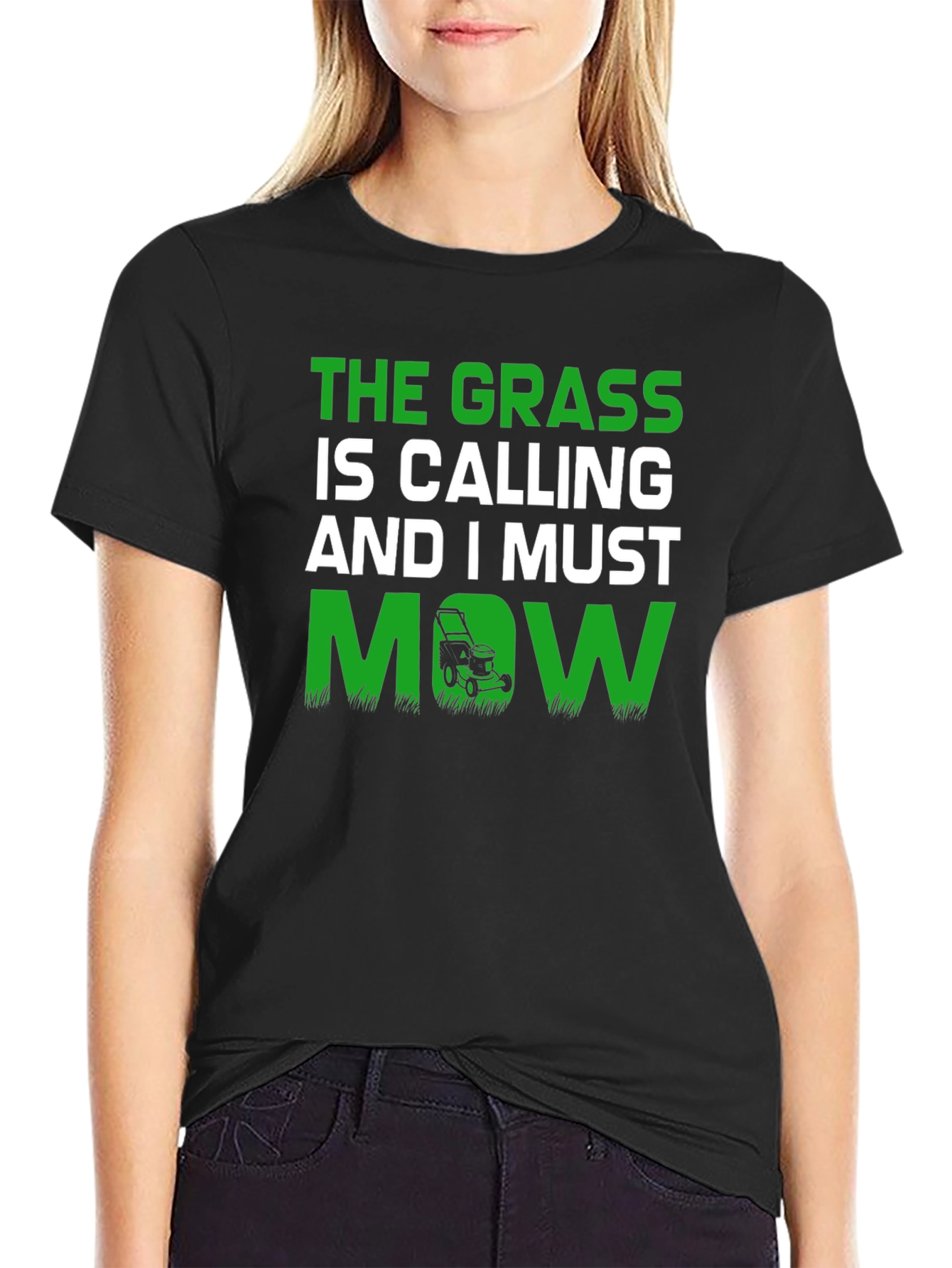 The Grass is Calling Funny Lawn Mowing T-Shirt