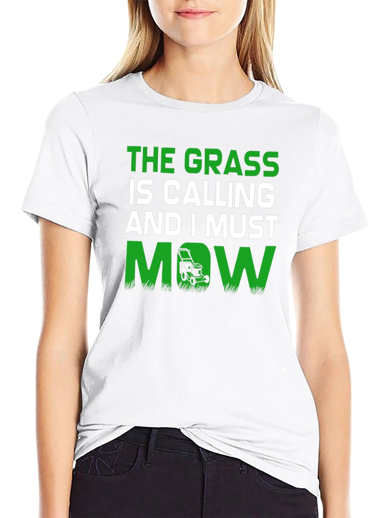 The Grass is Calling Funny Lawn Mowing T-Shirt
