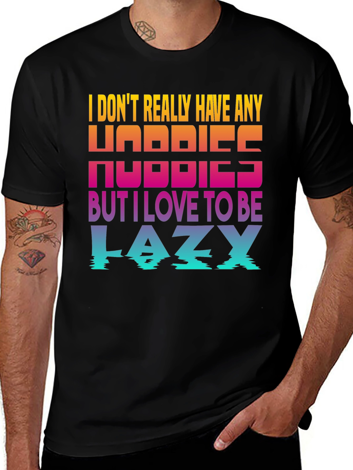 Lazy Hobbies Graphic Tee - Black