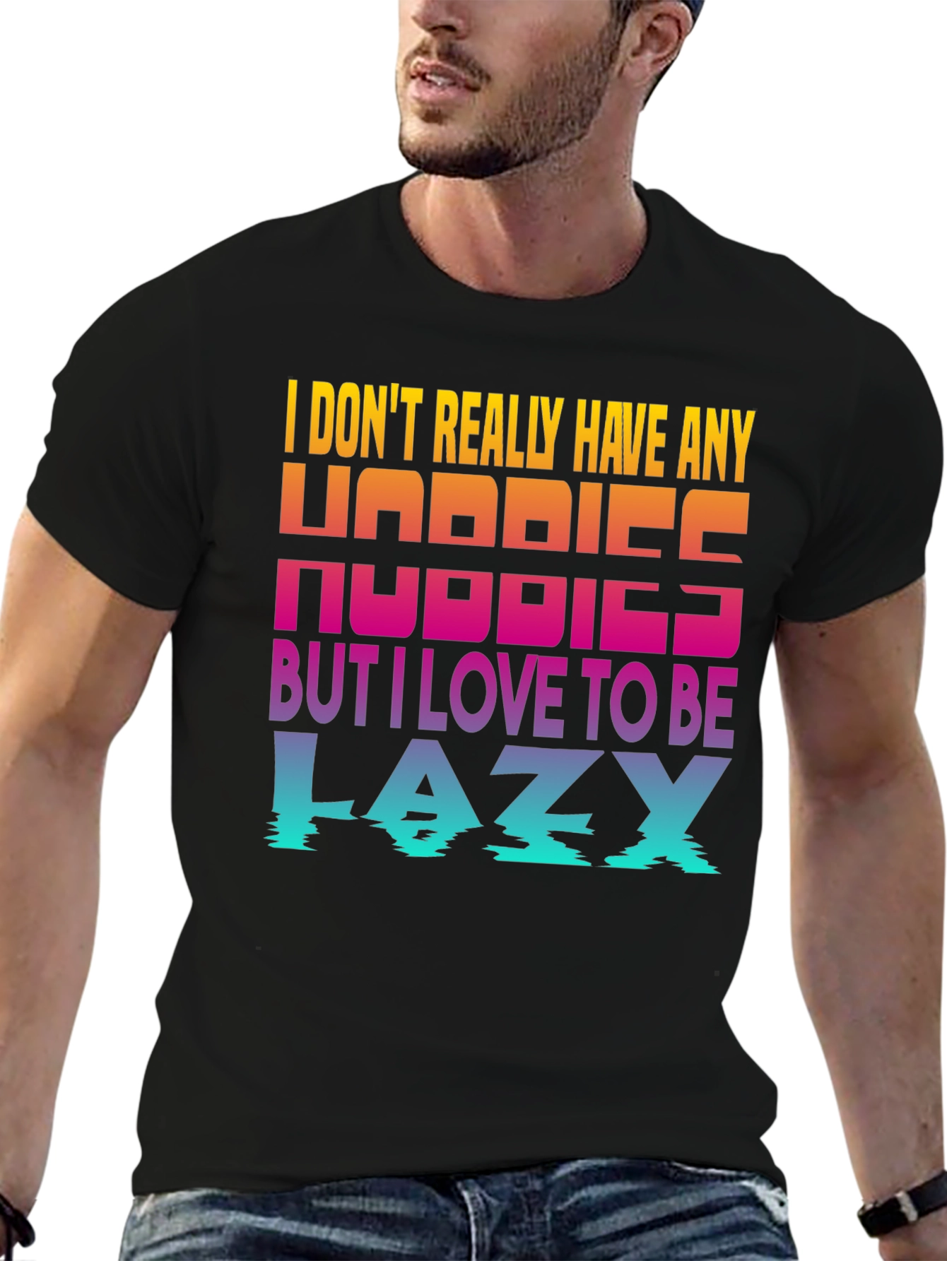 Lazy Hobbies Graphic Tee - Black