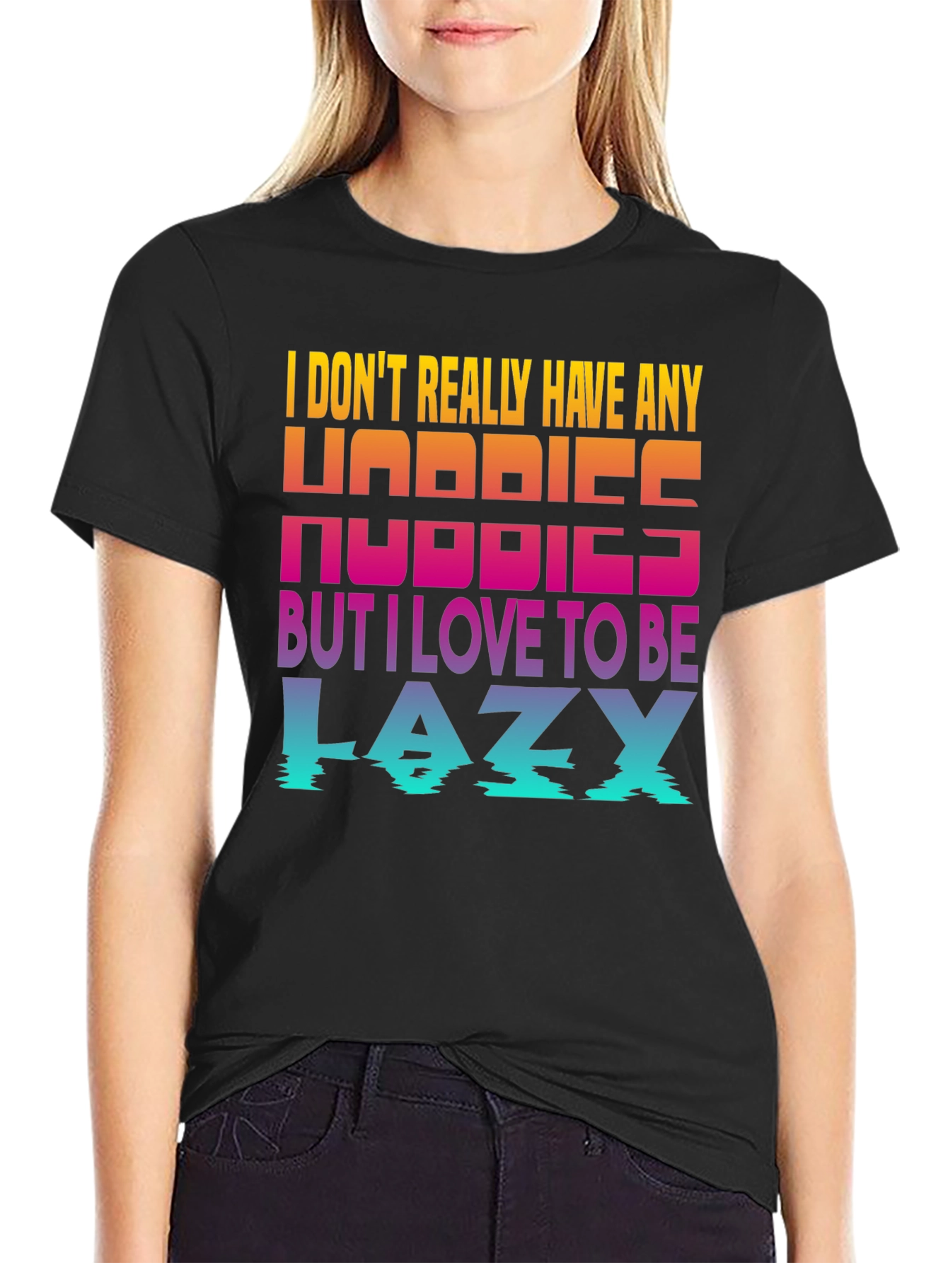 Lazy Hobbies Graphic Tee - Black