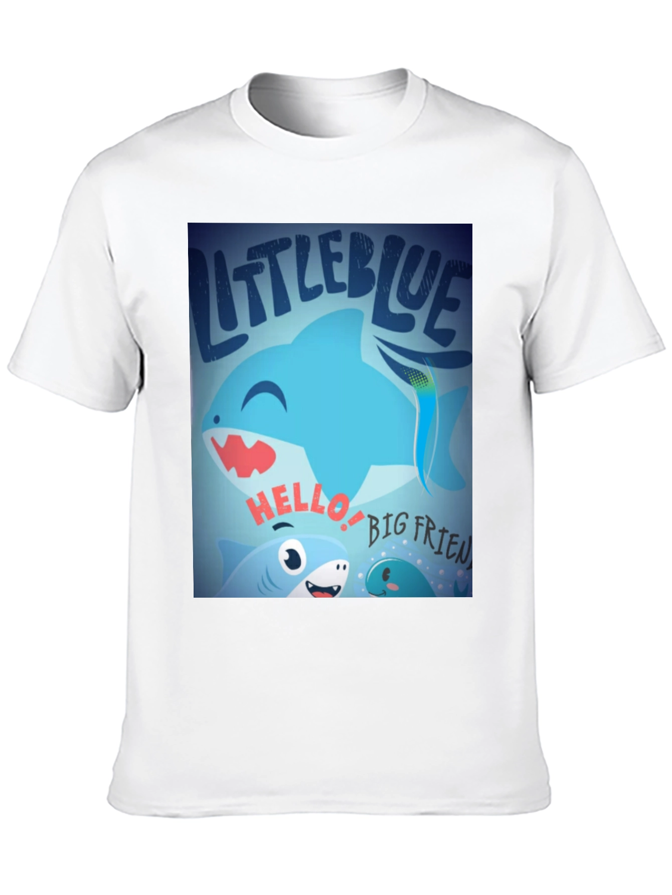 Little Blue Shark Graphic Tee - Fun Casual Style