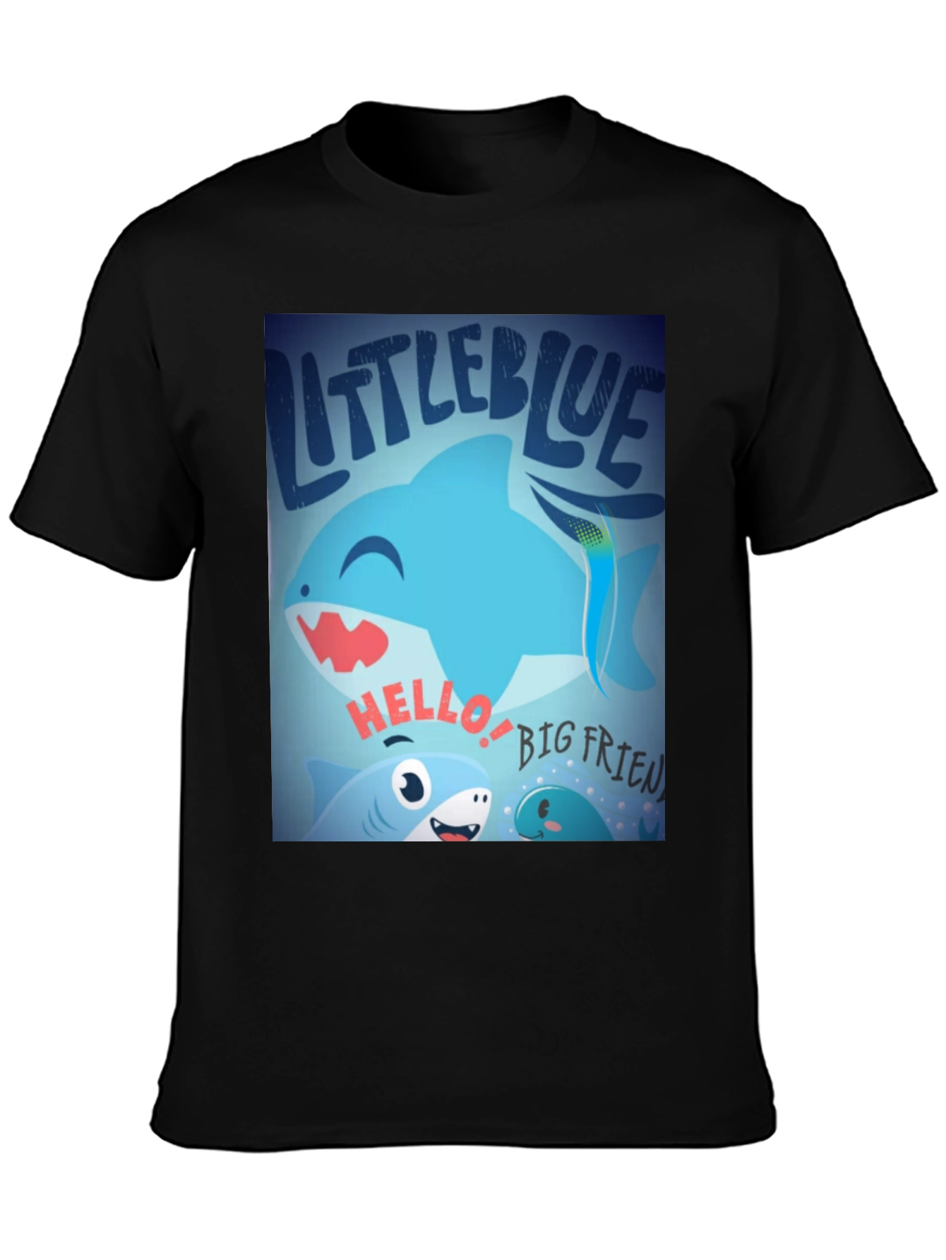 Little Blue Shark Graphic Tee - Fun Casual Style