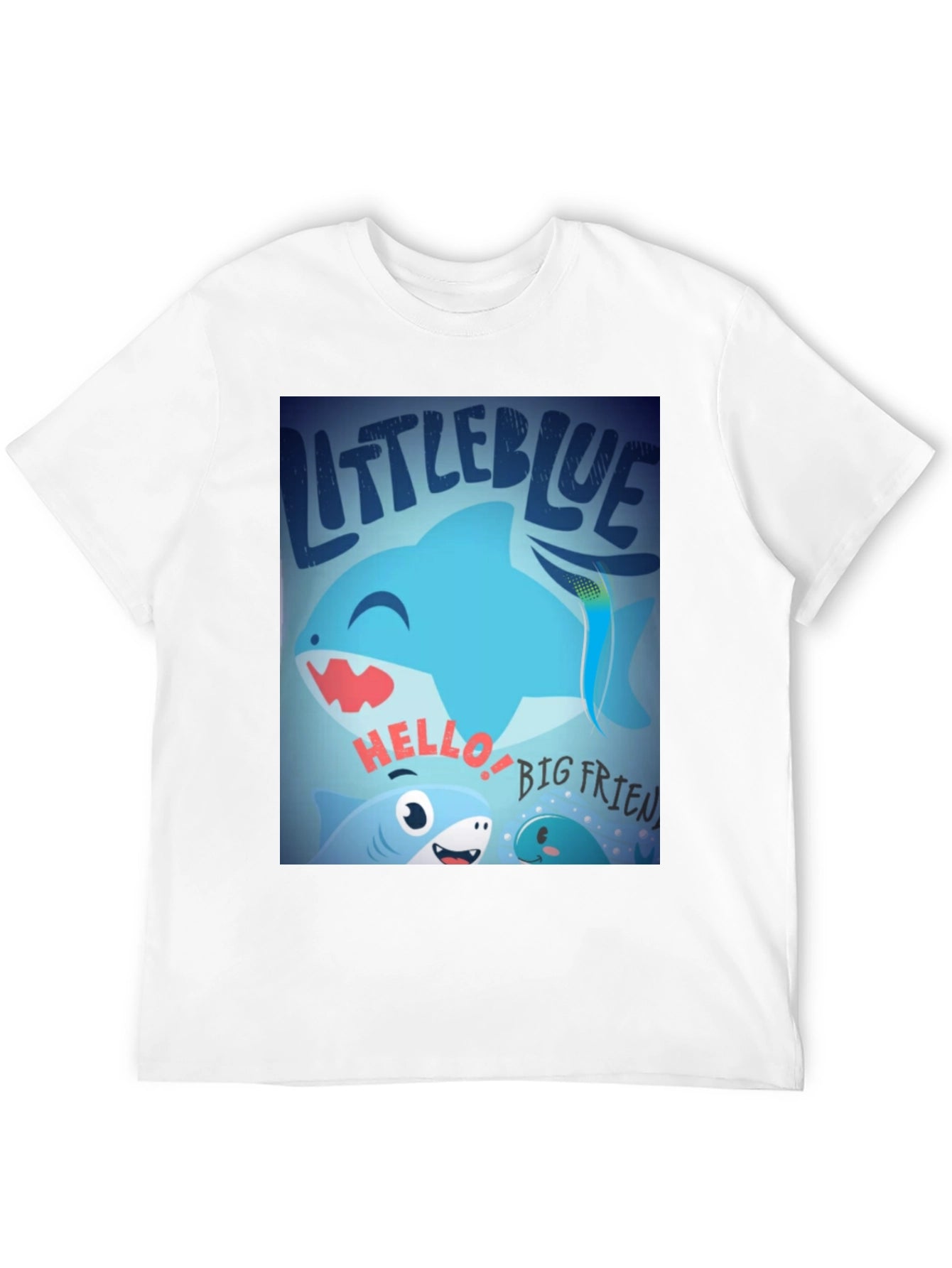 Little Blue Shark Graphic Tee - Fun Casual Style
