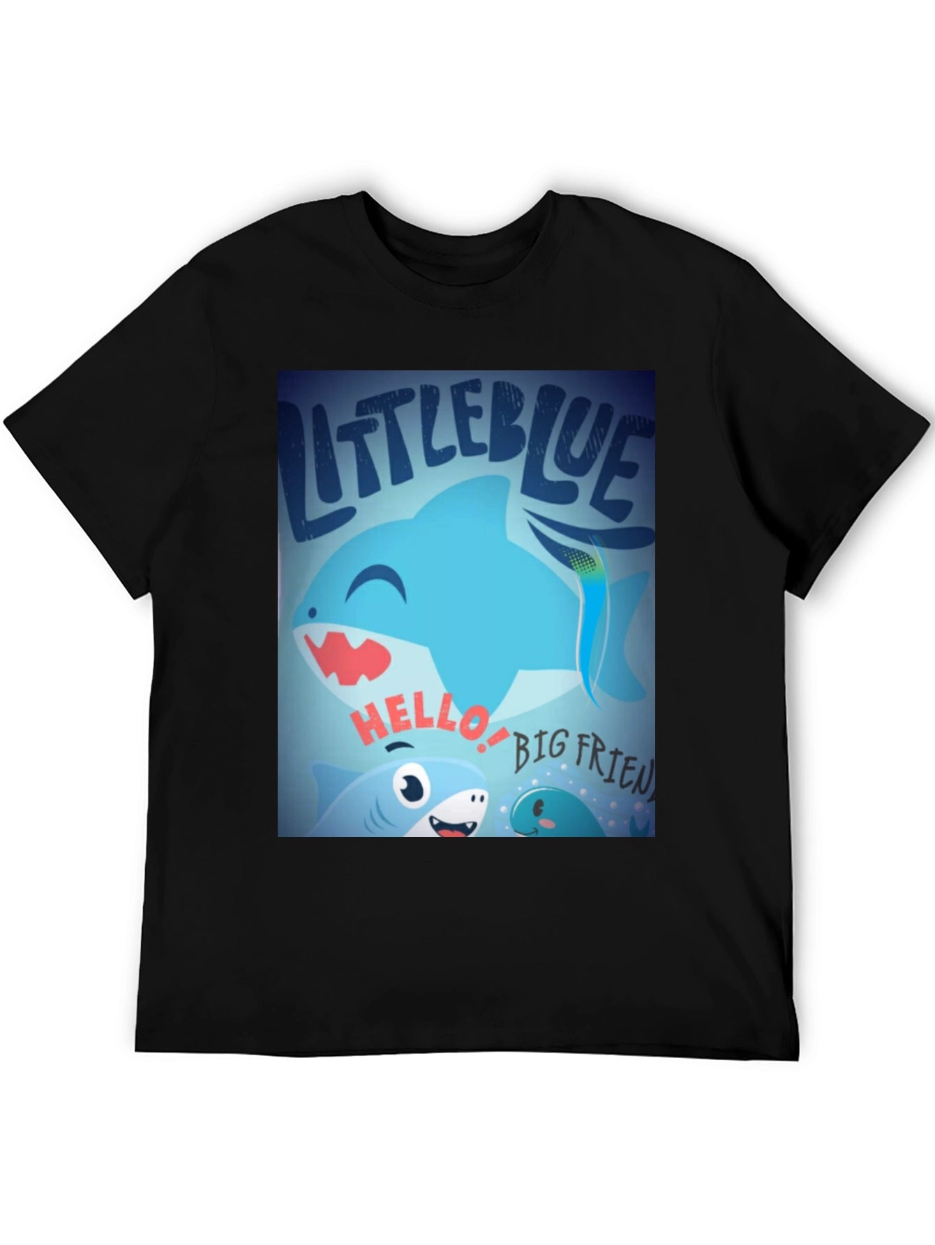 Little Blue Shark Graphic Tee - Fun Casual Style