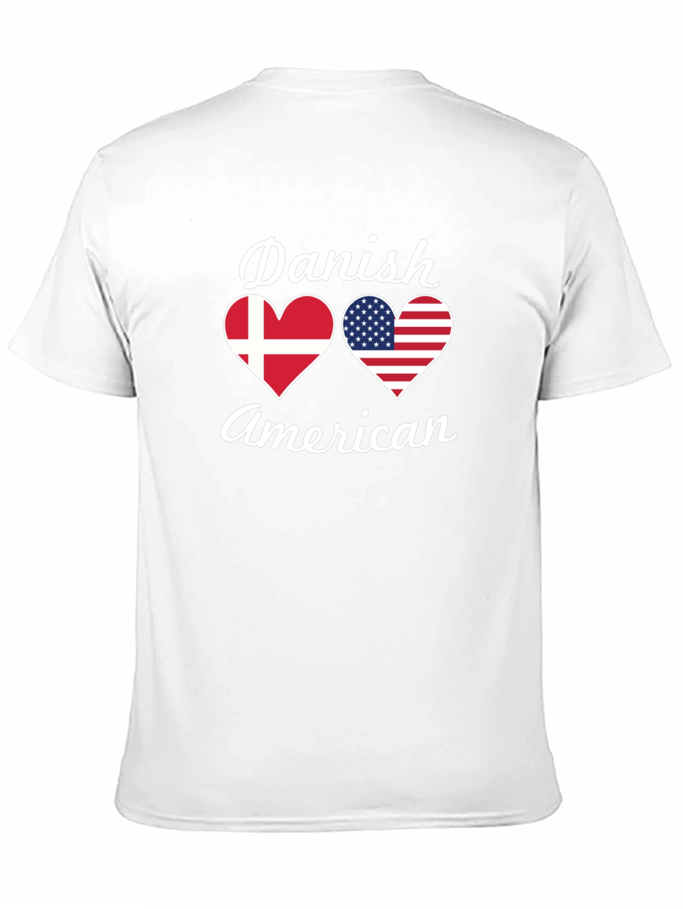 Danish American Flag Heart T-Shirt