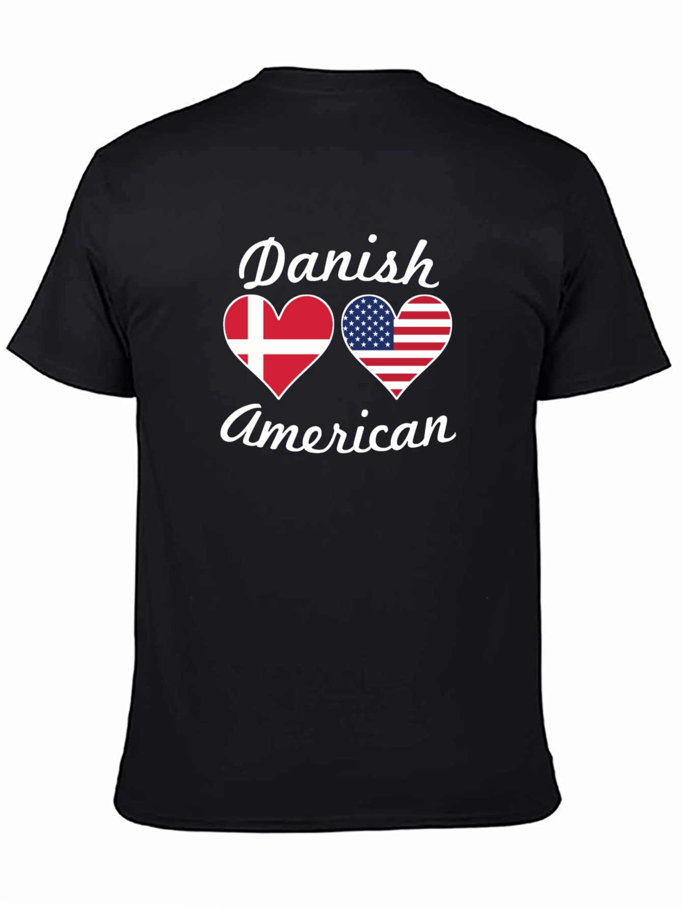 Danish American Flag Heart T-Shirt