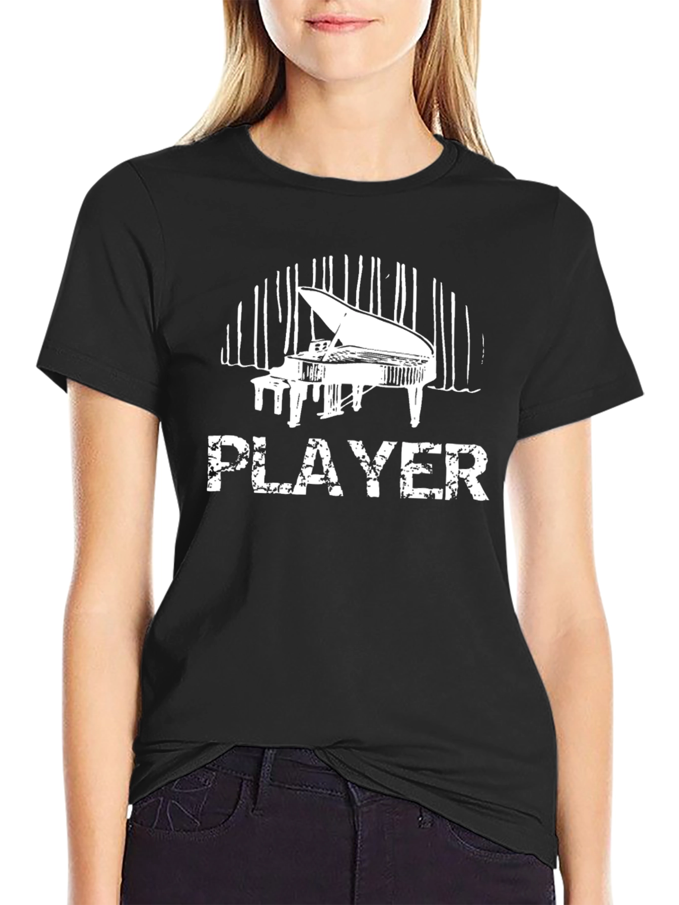 Piano Player Black T-Shirt