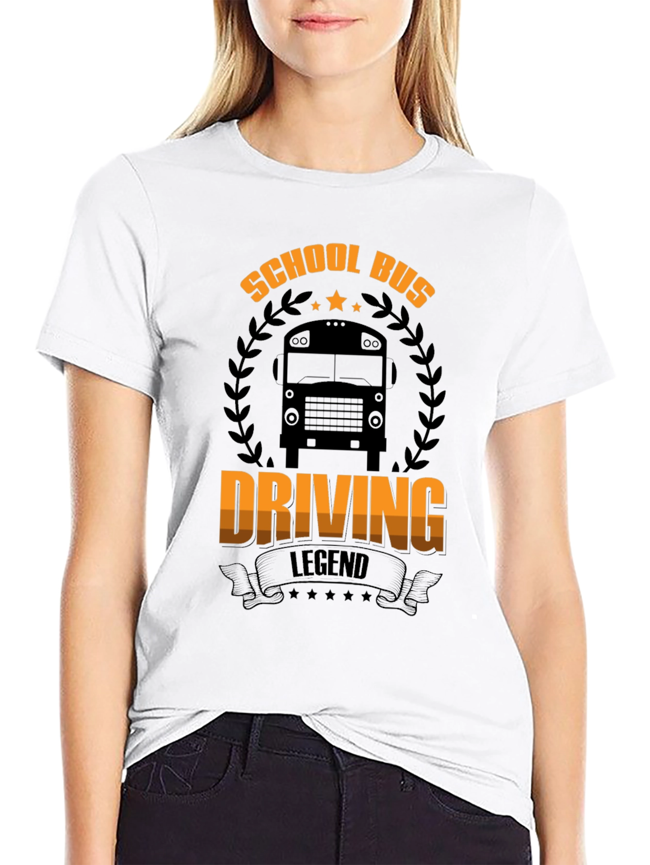 School Bus Driving Legend Black T-Shirt