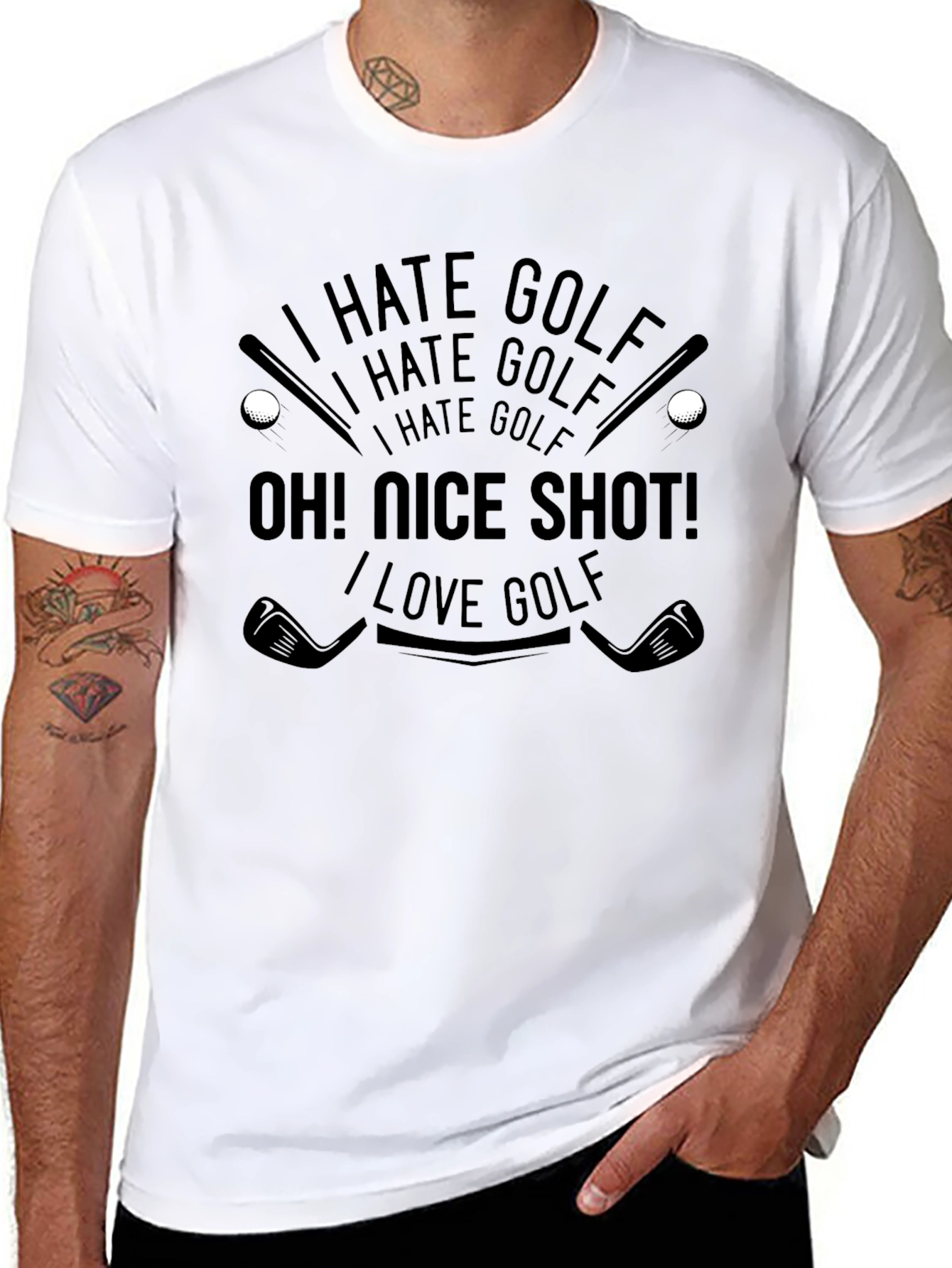 I Hate Golf - Funny Golfing T-Shirt