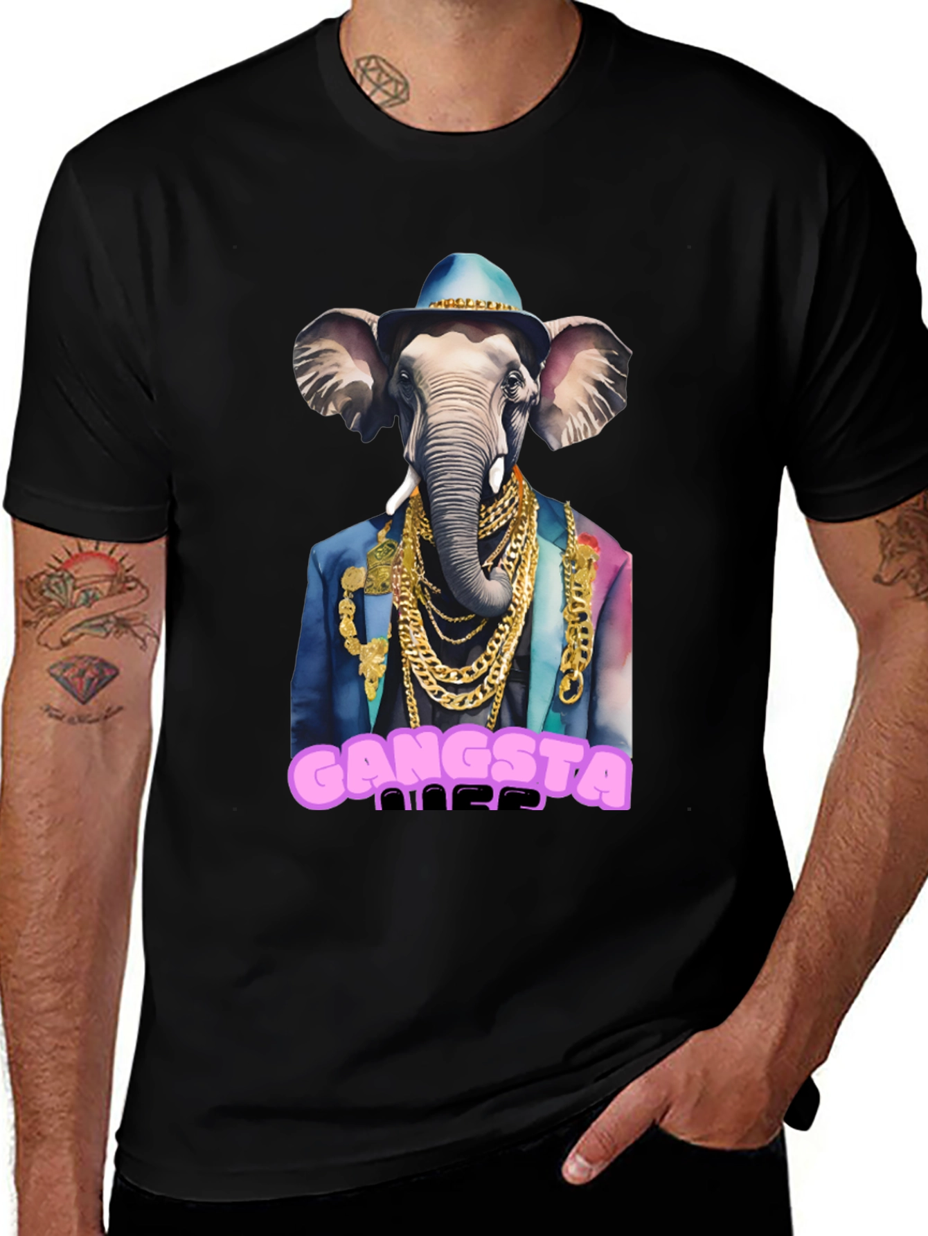 Gangsta Elephant Graphic Tee