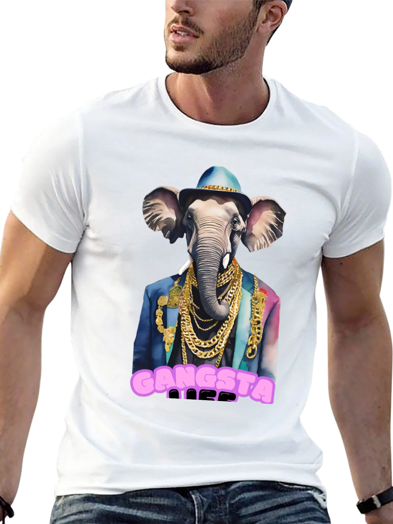 Gangsta Elephant Graphic Tee