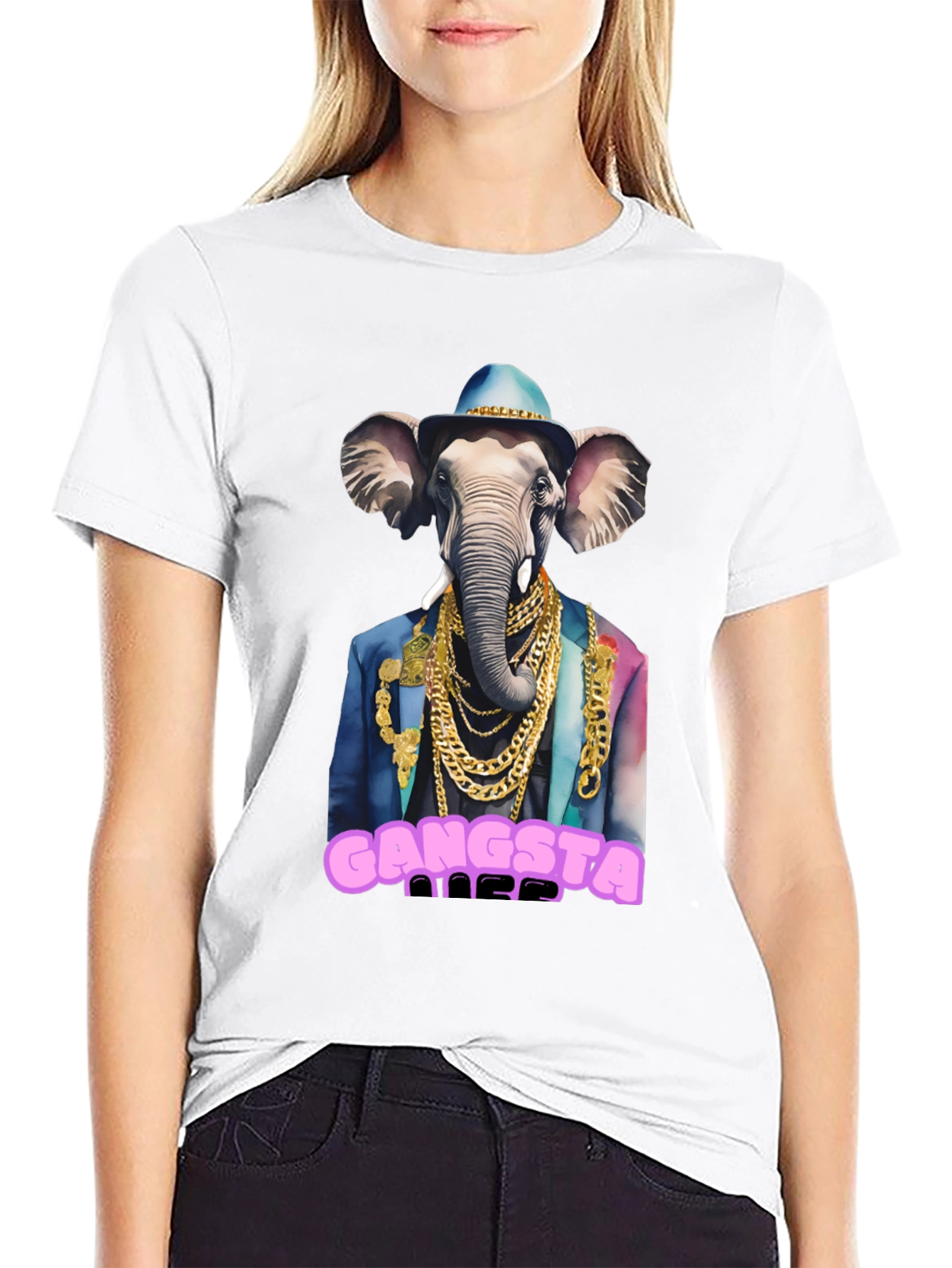 Gangsta Elephant Graphic Tee