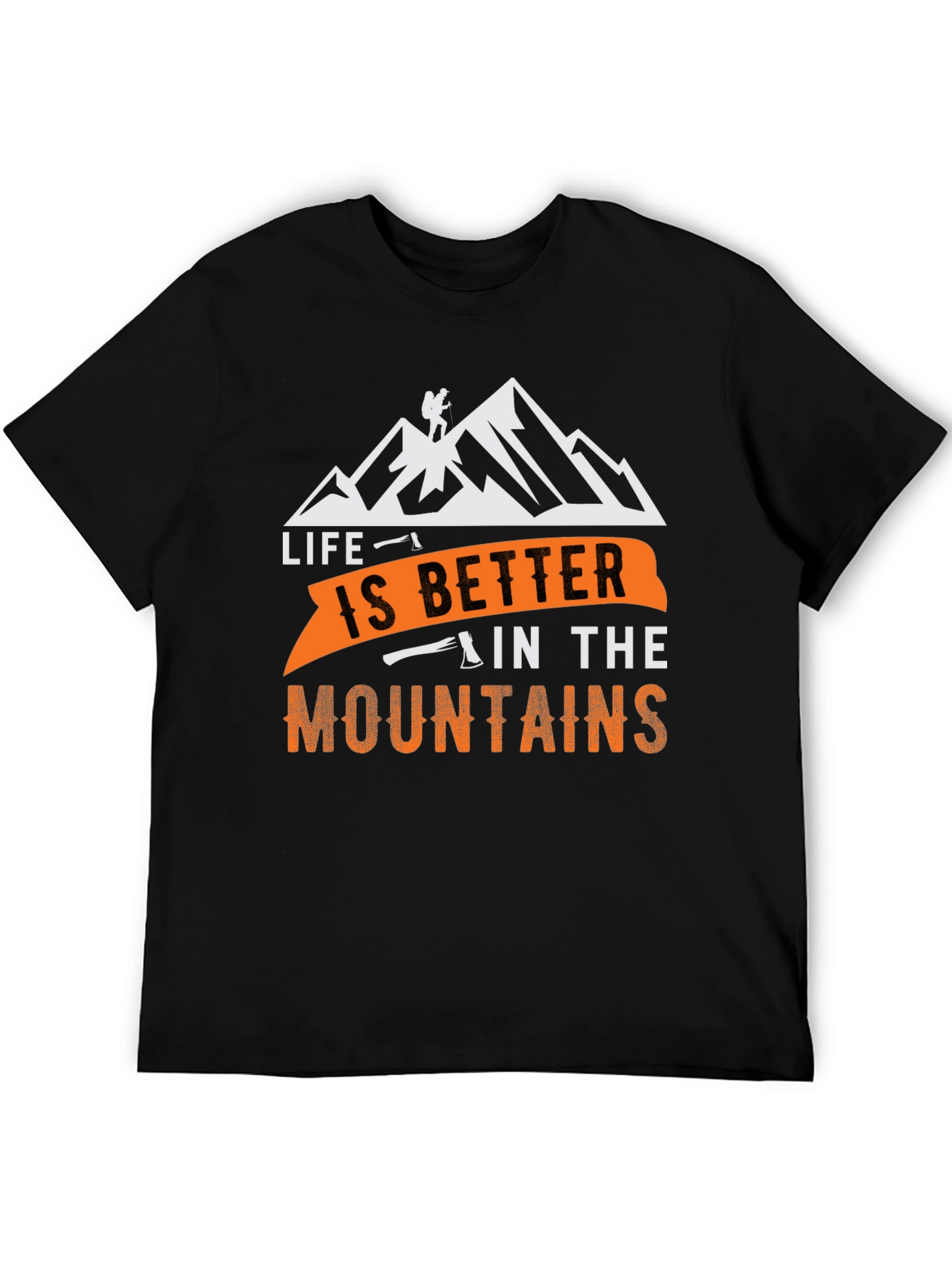 Life is Better in the Mountains Black T-Shirt