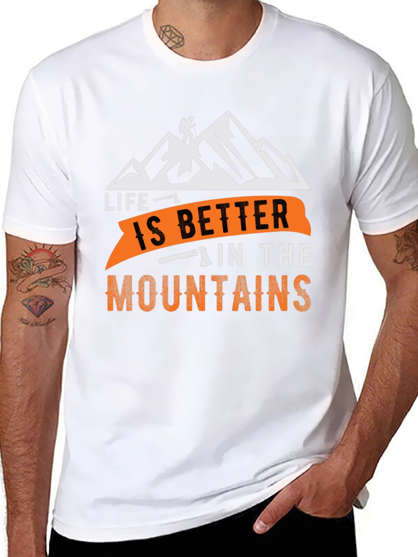 Life is Better in the Mountains Black T-Shirt