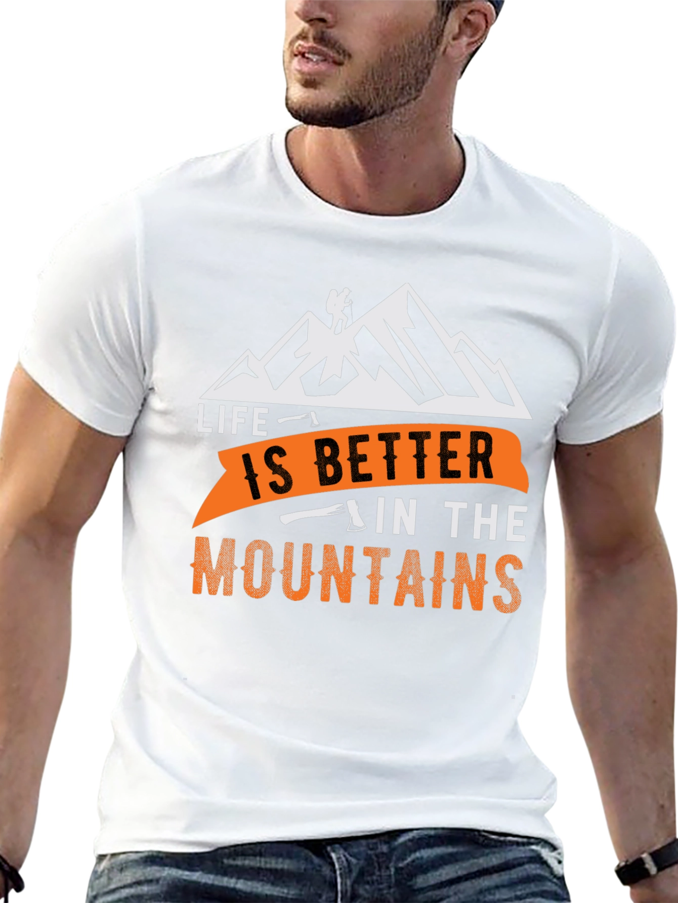 Life is Better in the Mountains Black T-Shirt