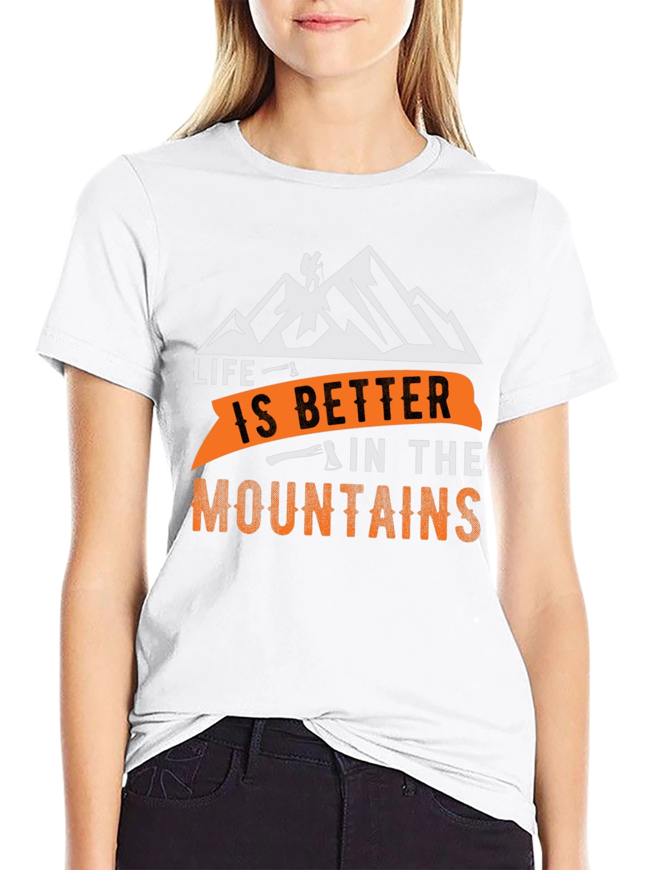 Life is Better in the Mountains Black T-Shirt