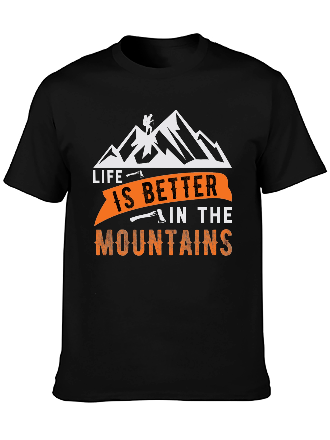 Life is Better in the Mountains Black T-Shirt