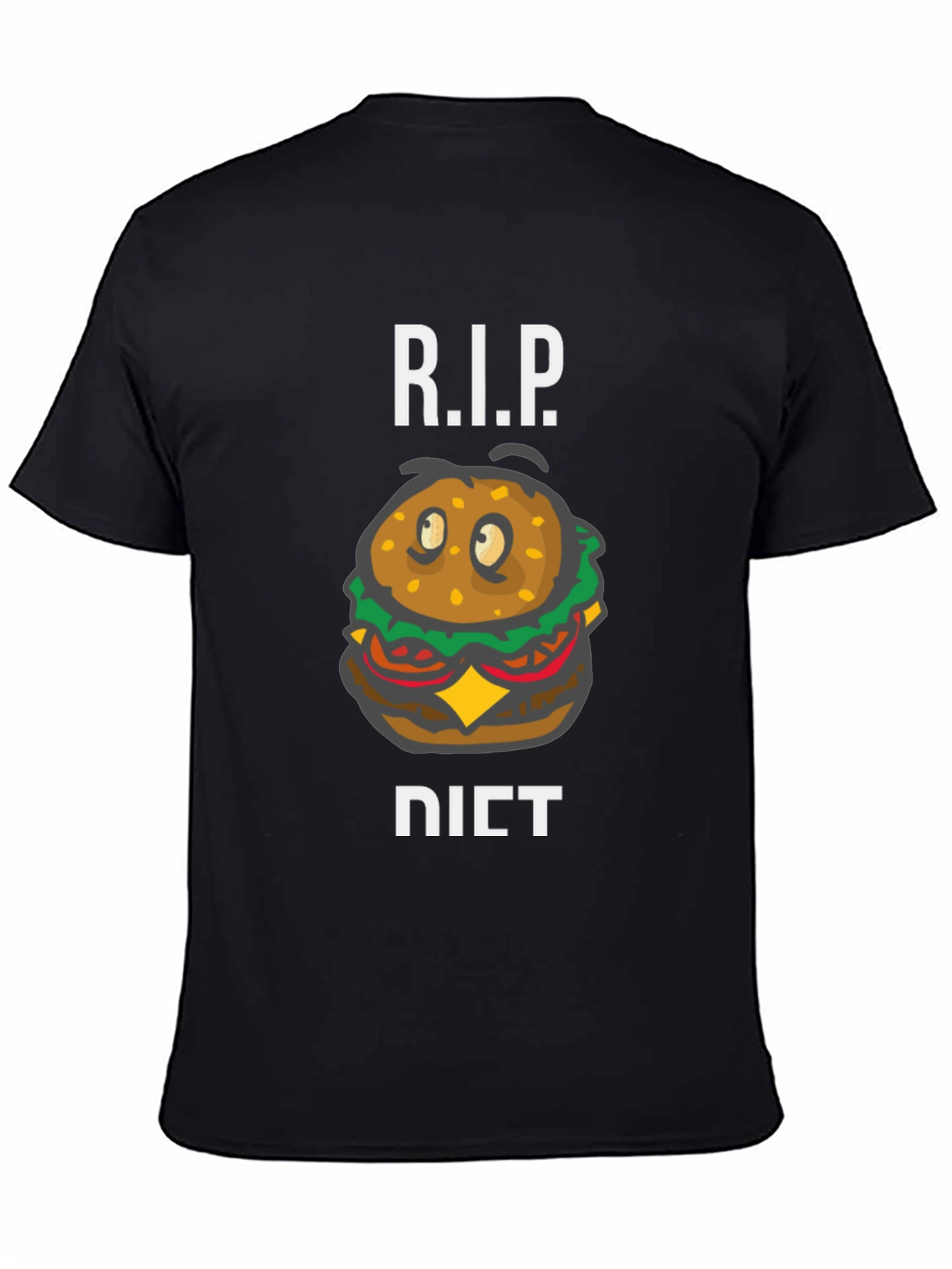 RIP Diet Funny Hamburger Graphic T-Shirt